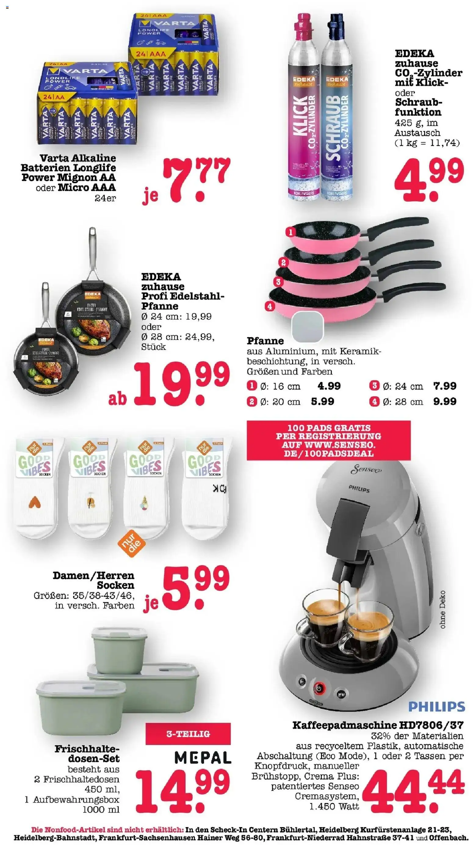 Edeka Prospekt Mainz-Weisenau (ab 31.08.2026) » Angebote Online | Seite: 58 | Produkte: Philips, Senseo, Batterien, Socken
