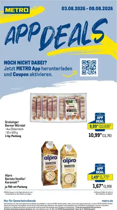 Metro App Deals ab 03.08.2026 gültig