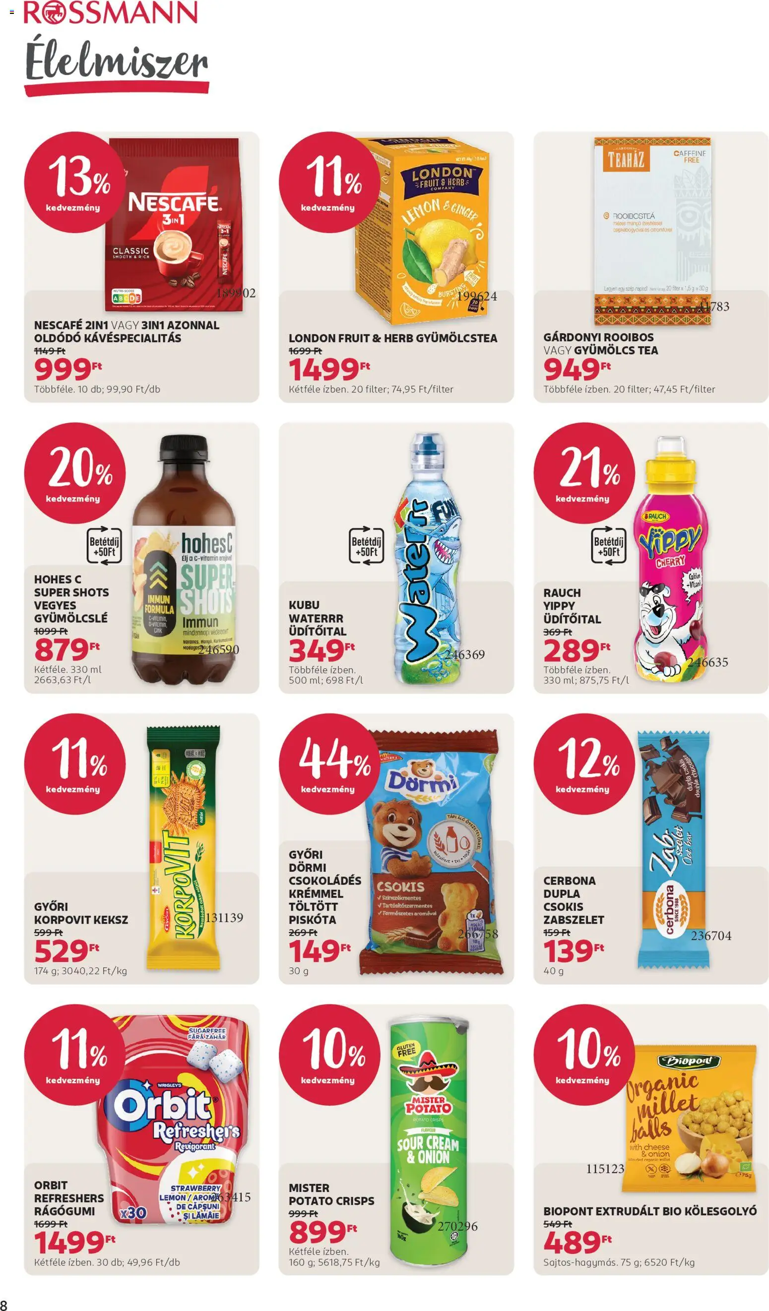 Rossmann akciós ujság - amely érvényes a következő dátumtól: 13.04.2026 | Oldal: 10 | Termékek: Hohes c, Gyümölcstea, Kölesgolyó, Tea