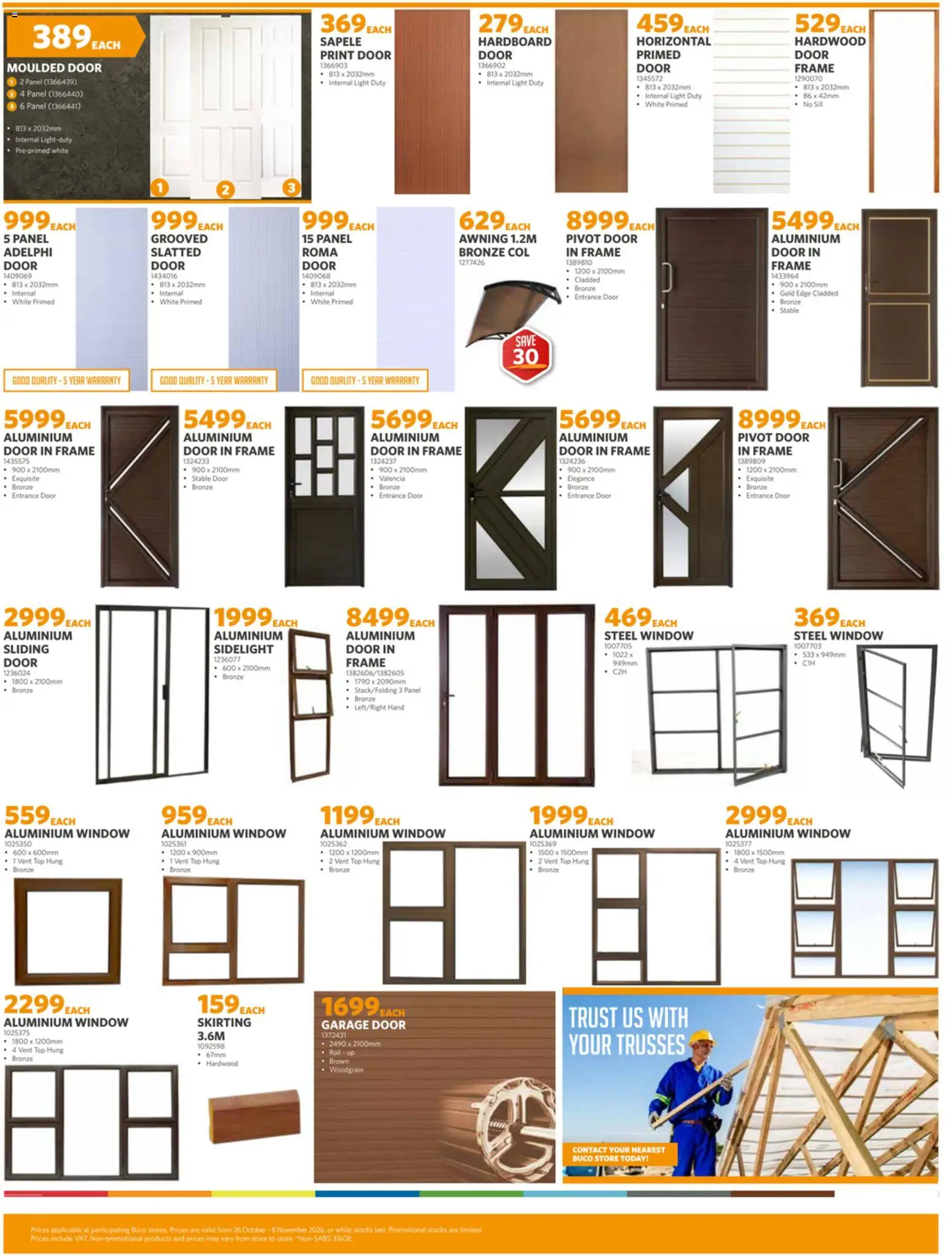 New BUCO catalogue – valid from 26/10/2026 | Page: 7 | Products: Frame, Stable door, Door frame, Light