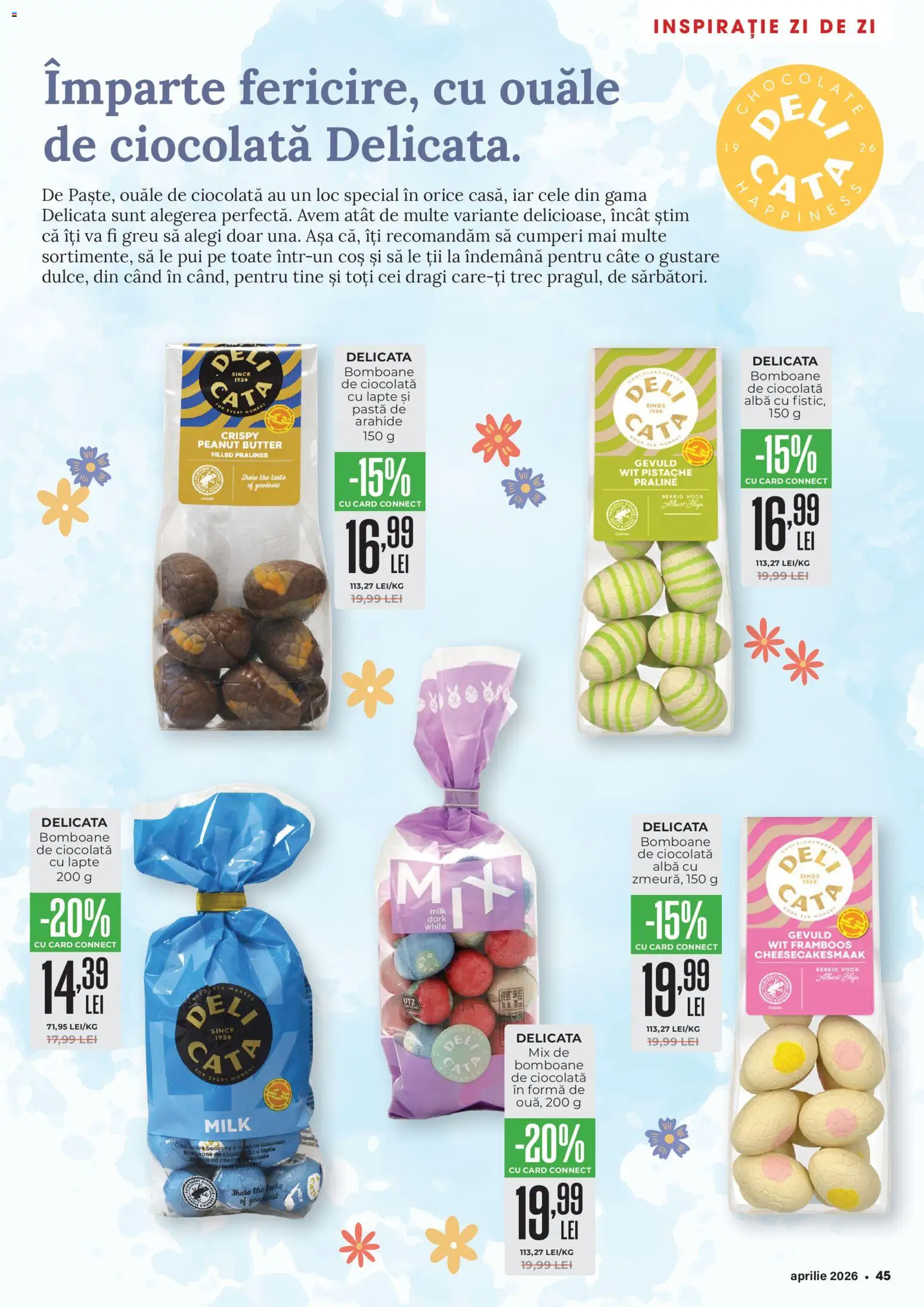 Noul catalog Mega Image – valabil de la 26.03.2026 | Pagină: 45 | Produse: Hacıyatmaz Kedi Oyuncağı, Arahide, Lapte, Bomboane