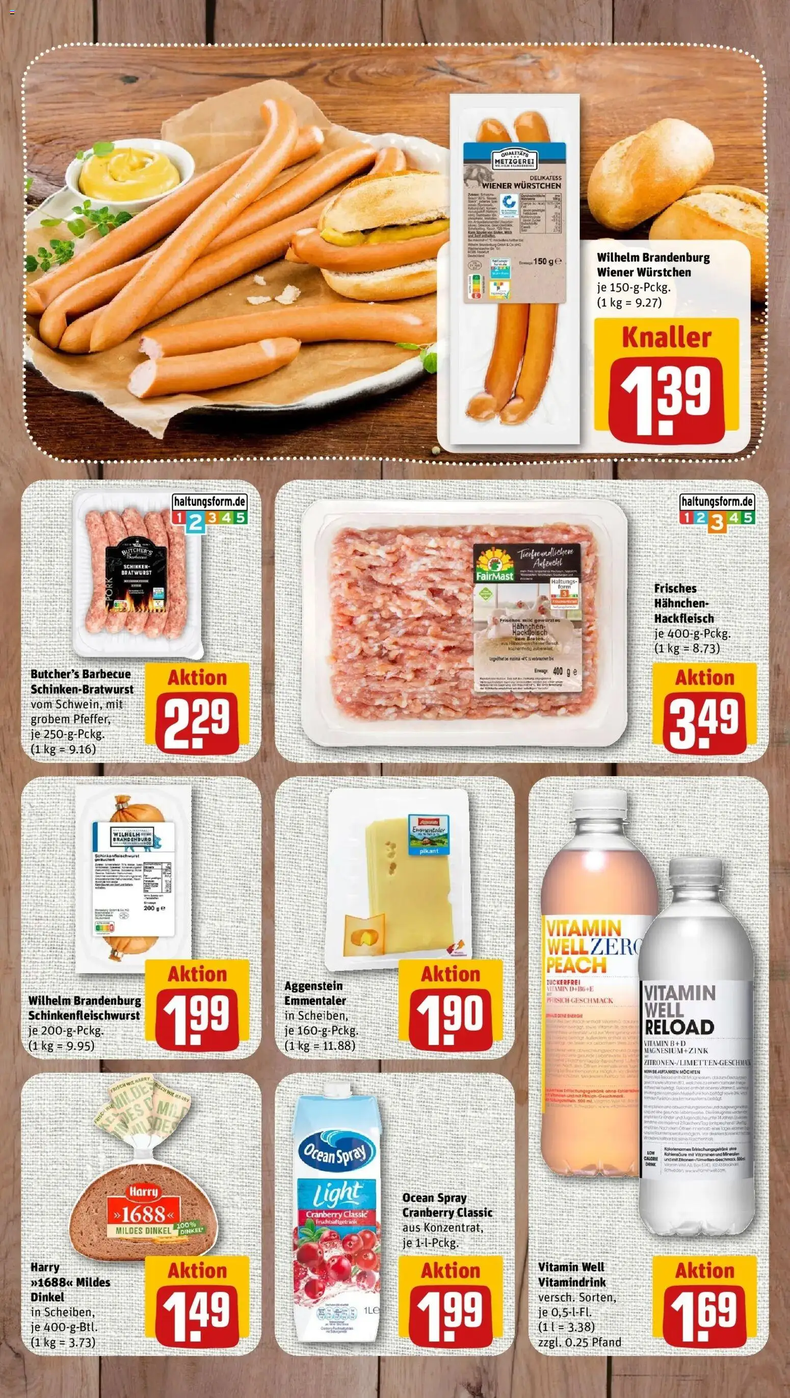 REWE Prospekt ab 17.08.2026 zum Blättern » Angebote | Seite: 7 | Produkte: Wiener wurstchen, Box, Bratwurst, Pfirsich