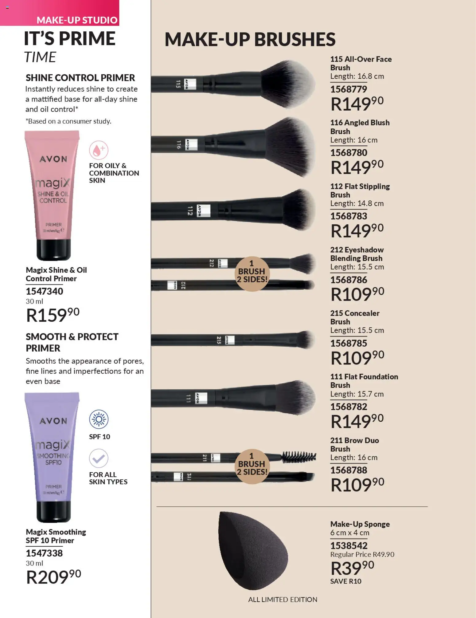 New Avon catalogue – valid from 01.04.2026 | Page: 86 | Products: Oil, Concealer, Blush, Makeup brushes