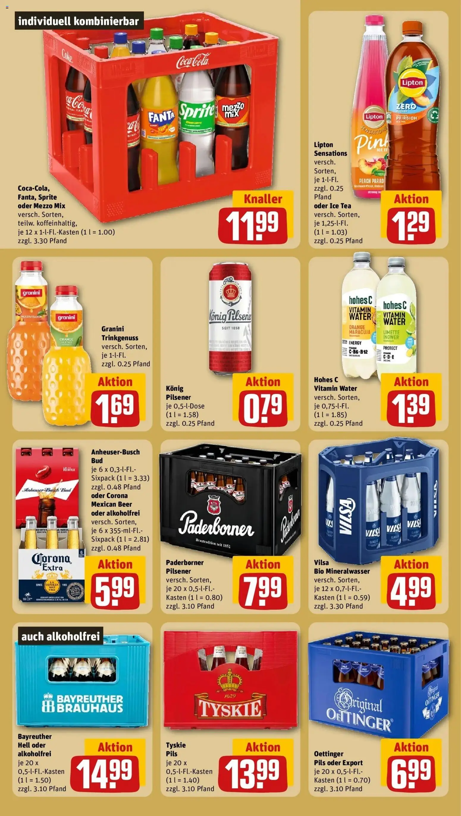 REWE Prospekt ab 28.09.2026 zum Blättern » Angebote | Seite: 24 | Produkte: Bayreuther hell, Tyskie, Energy, Granini