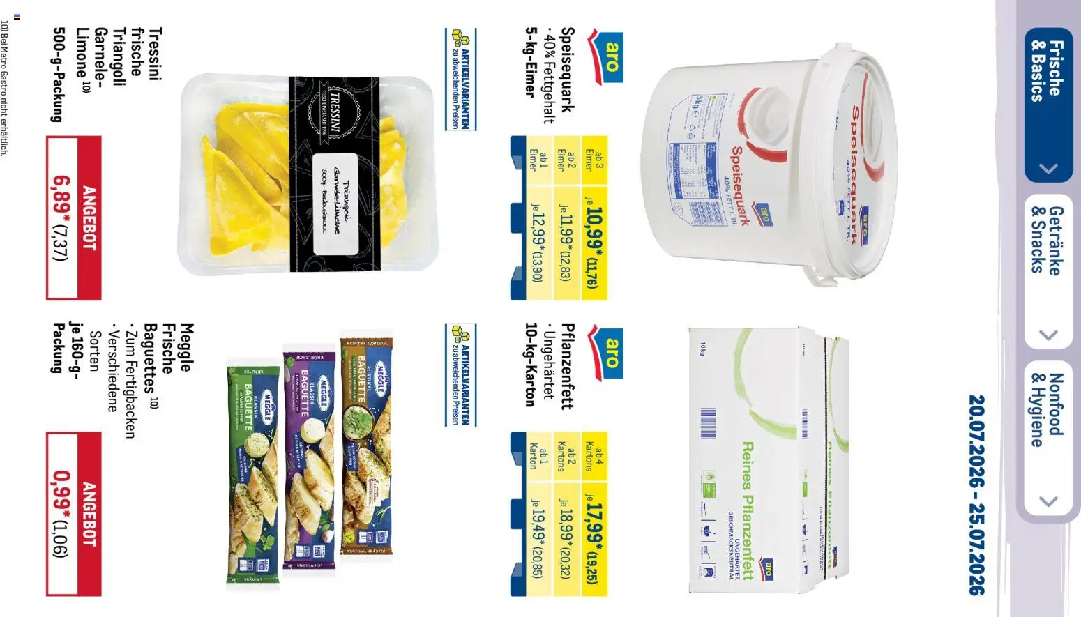 Metro Prospekt – gültig ab 20.07.2026 | Seite: 17 | Produkte: Met, Kräuterbutter, Pasta, Speisequark