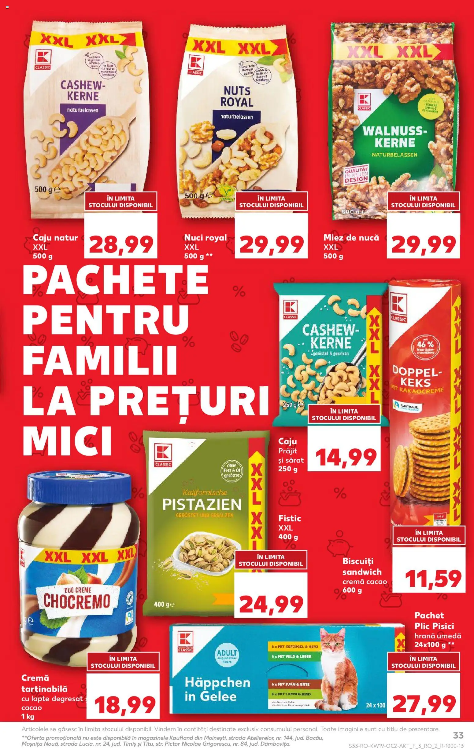 Noul catalog Kaufland – valabil de la 06.05.2026 | Pagină: 33 | Produse: Cremă, Caju, Fistic, Biscuiți