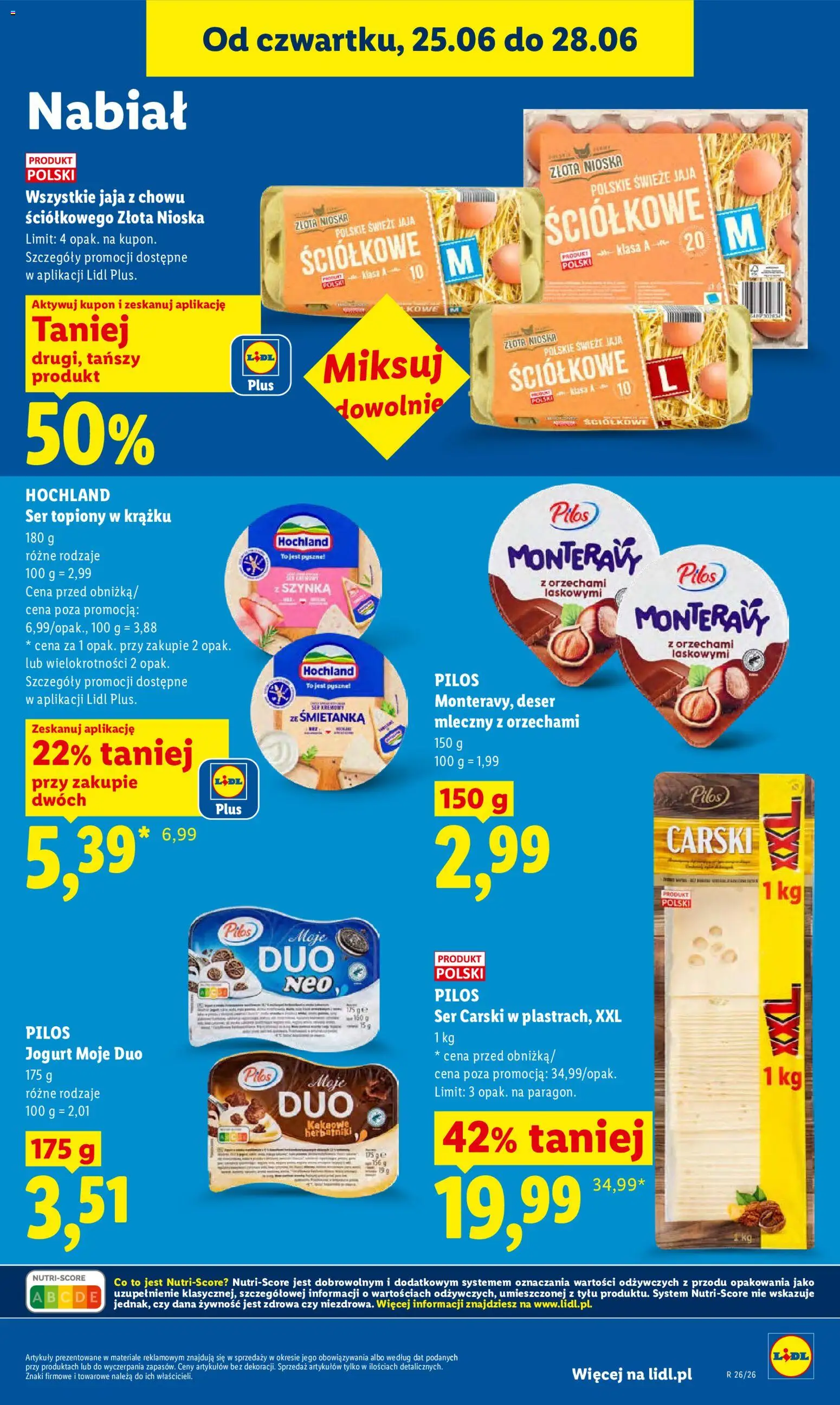 Lidl gazetka od 25.06.2026 | Strona: 55 | Produkty: Ser topiony, Szynka, Herbatniki, Jogurt