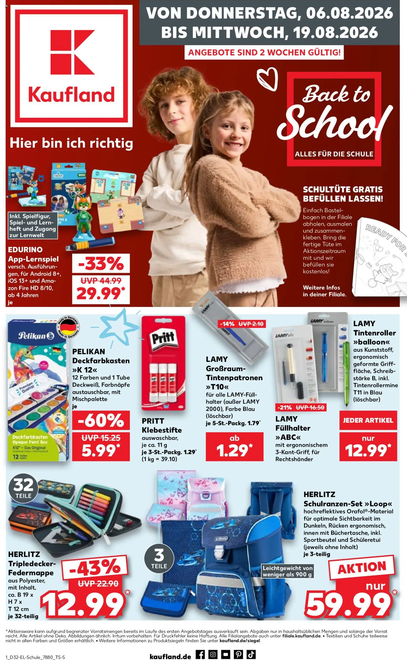 Kaufland Prospekt Kiel – gültig ab 06.08.2026 | Seite: 1 | Produkte: Spiel, Box