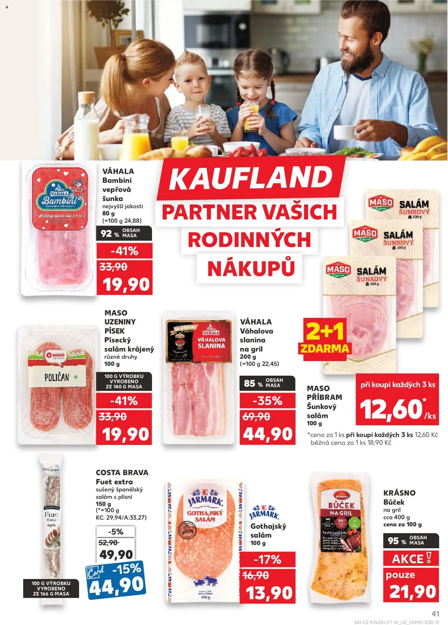 Kaufland leták - Plzeň od 08.07.2026 | Strana: 41 | Produkty: Písek, Uzeniny, Gril, Gothajský salám