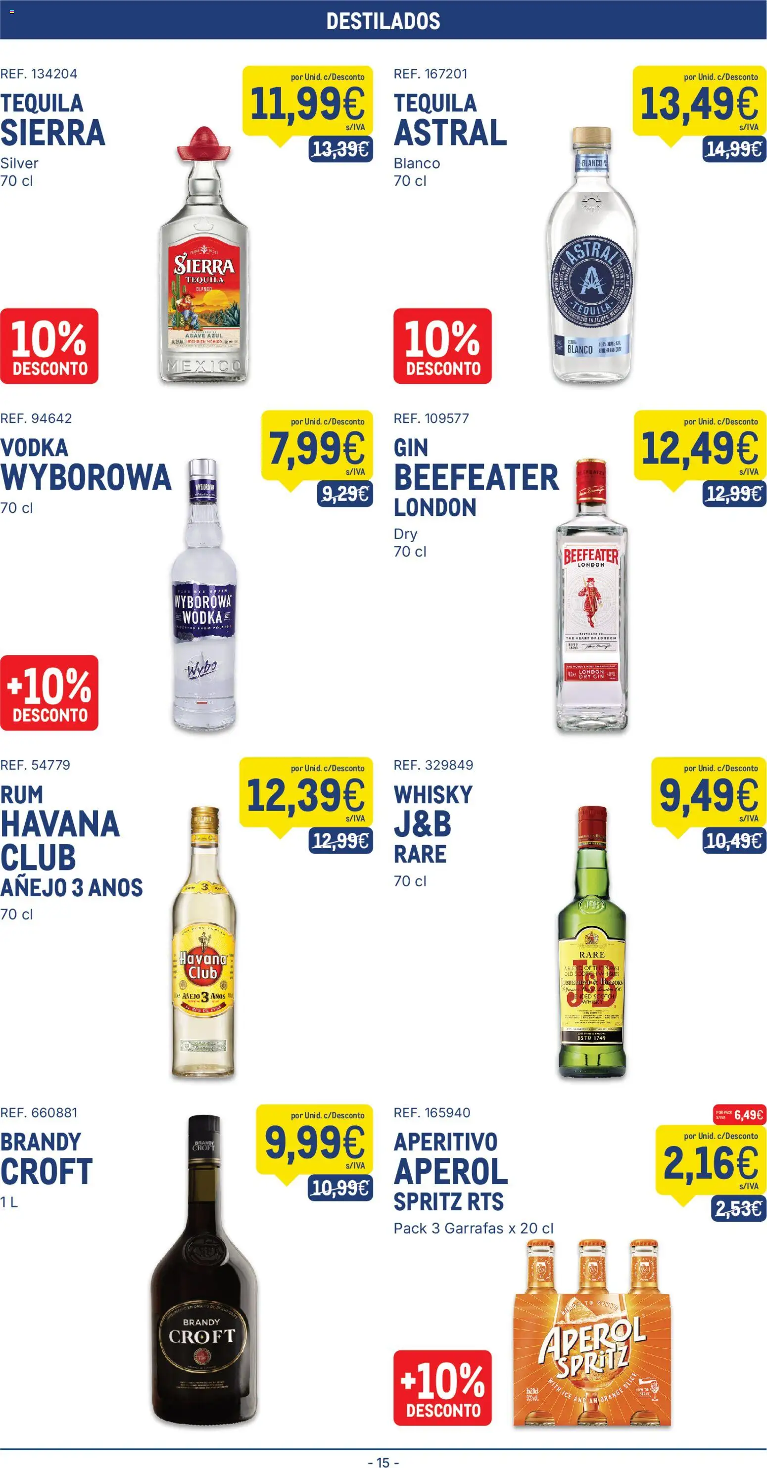 Makro folheto │ válido de 15/09/2026 | Página: 15 | Produtos: Havana, Brandy, Aperol Spritz, Vodka