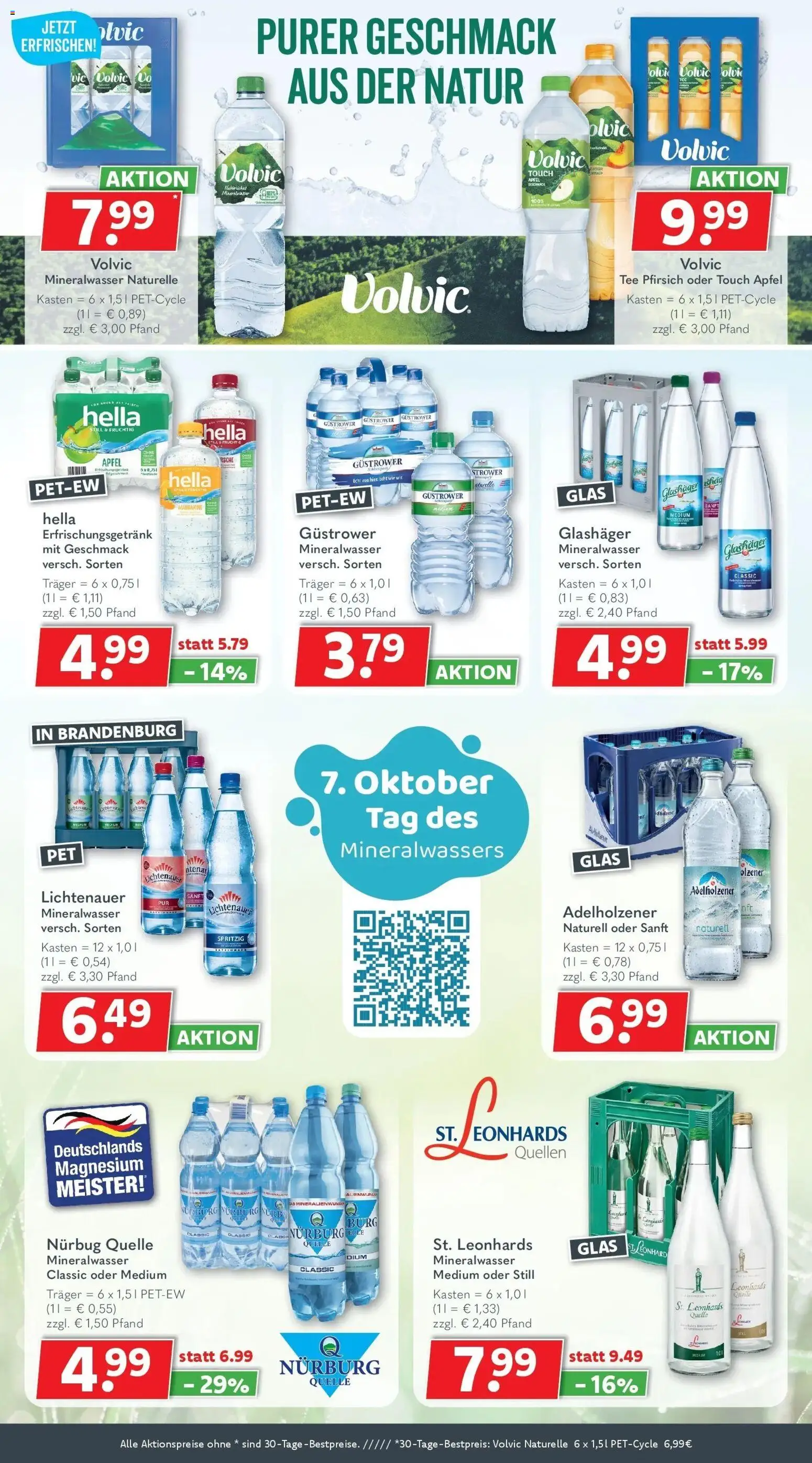 Getränkeland Prospekt Neustrelitz (ab 28.09.2026) zum Blättern | Seite: 5 | Produkte: Adelholzener, Äpfel, Mineralwasser, Volvic