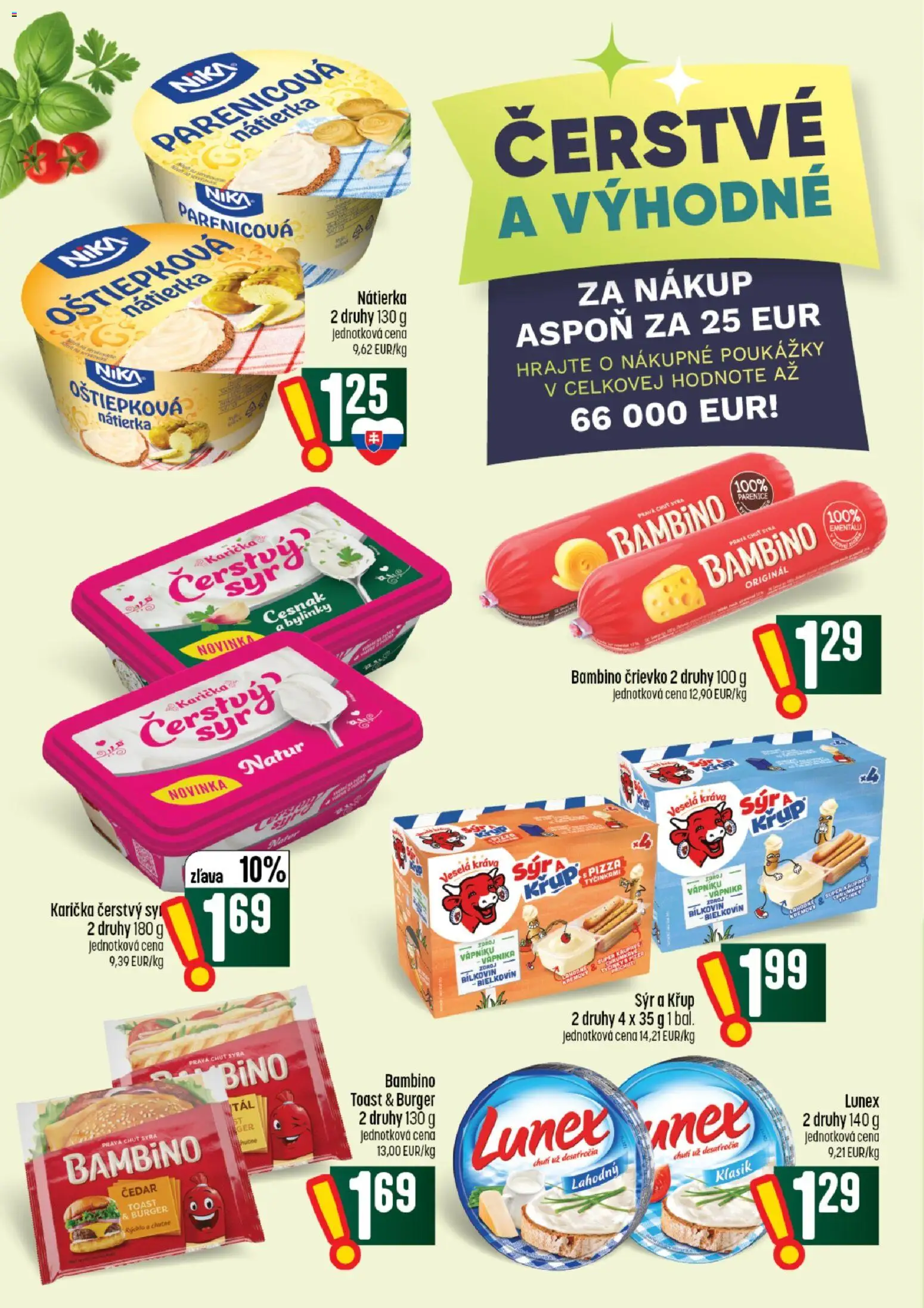 Nové COOP Jednota akcie – leták je platný od 13.08.2026 | Strana: 20 | Produkty: Syr, Pizza, Nátierka, Cesnak