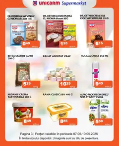 Ofertele Unicarm valabile de la 07.05.2026 | Pagină: 3 | Produse: Pudră, Cremă tartinabilă, Stafide, Condimente