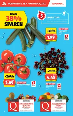 SCHWEIZER KIRSCHEN, Schweizer Kirschen 500 g ab 16.07.2026 gültig | Seite: 8 | Produkte: Kirschen, Gemüse, Früchte, Top