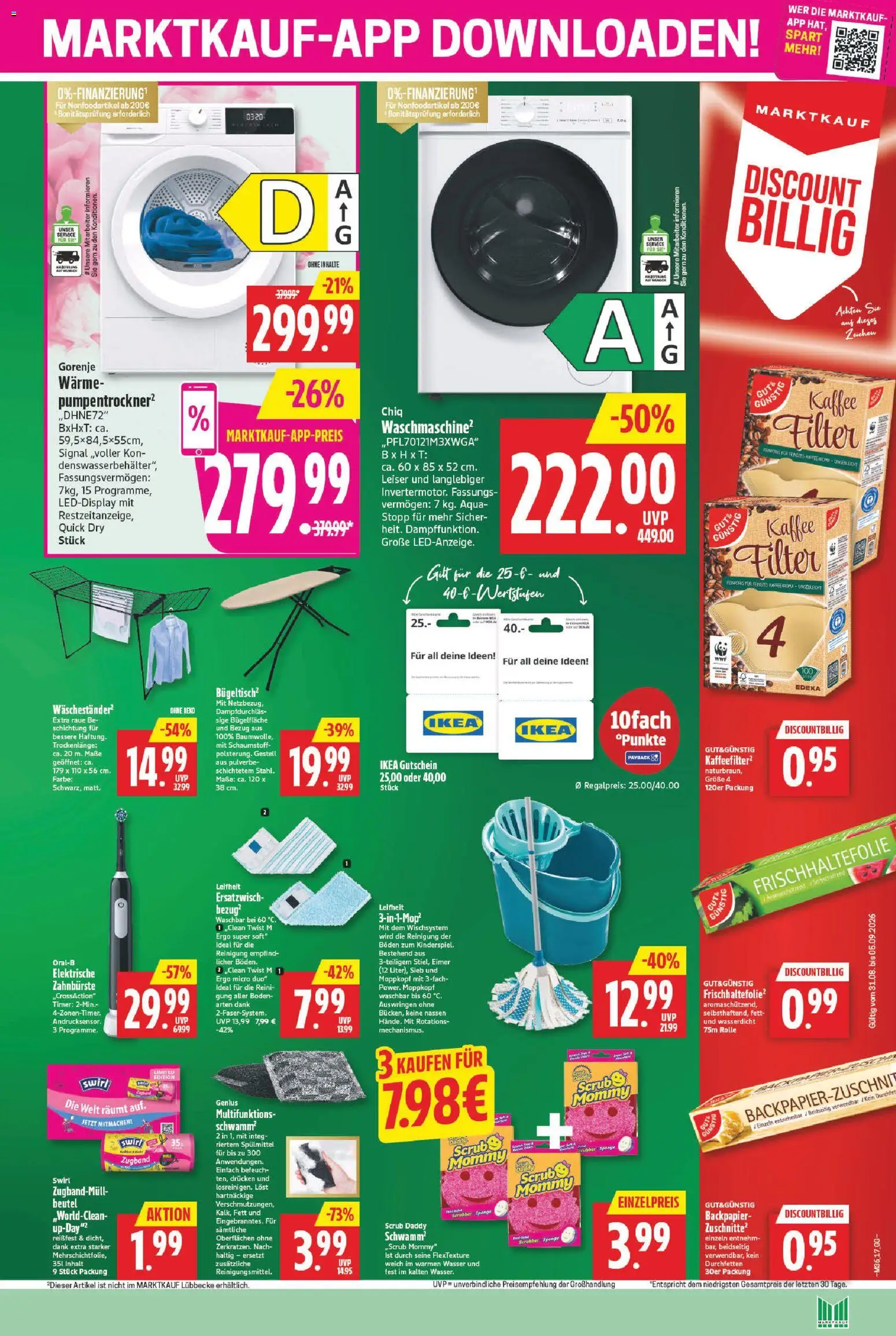 Marktkauf Prospekt – gültig ab 31.08.2026 | Seite: 19 | Produkte: Gorenje, Kaffee, Zahnbürste, Wasser
