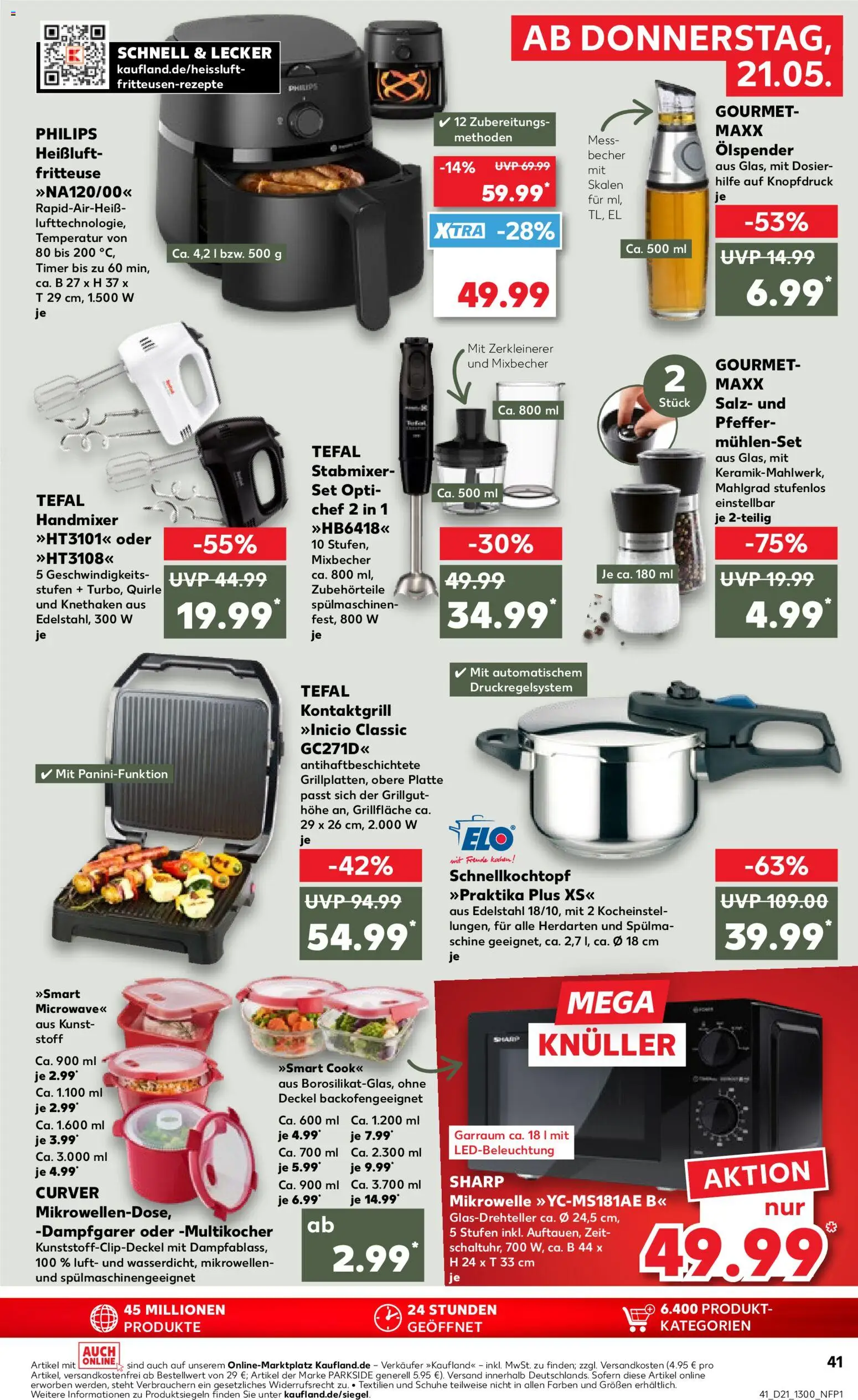 Kaufland Prospekt Bremen	 – gültig ab 21.05.2026 | Seite: 41 | Produkte: Philips, Mikrowelle, Mixer, Stabmixer