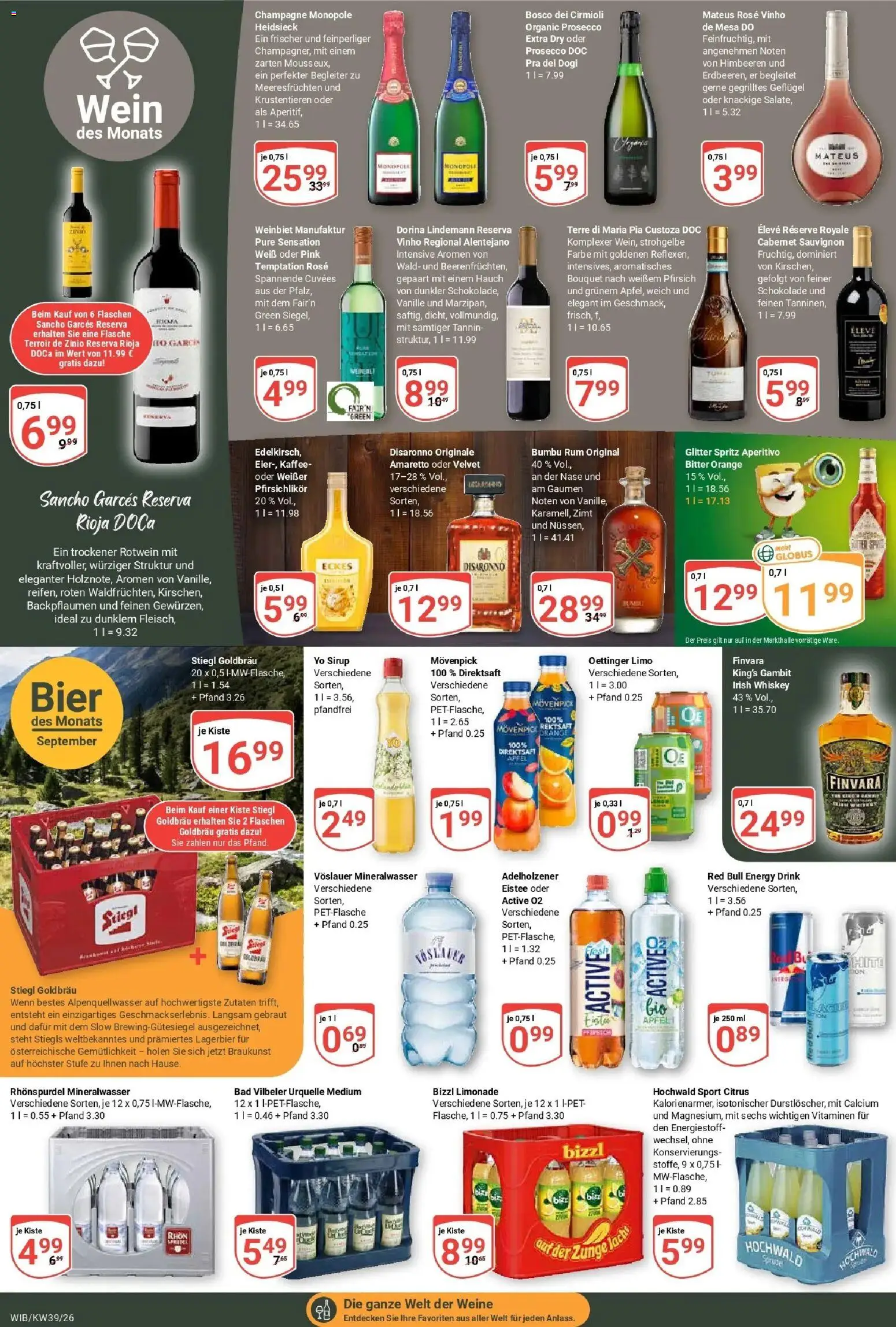 Globus Prospekt Wiesbaden-Nordenstadt (ab 21.09.2026) » Angebote online | Seite: 22 | Produkte: Pfirsich, Wein, Fleisch, Whiskey