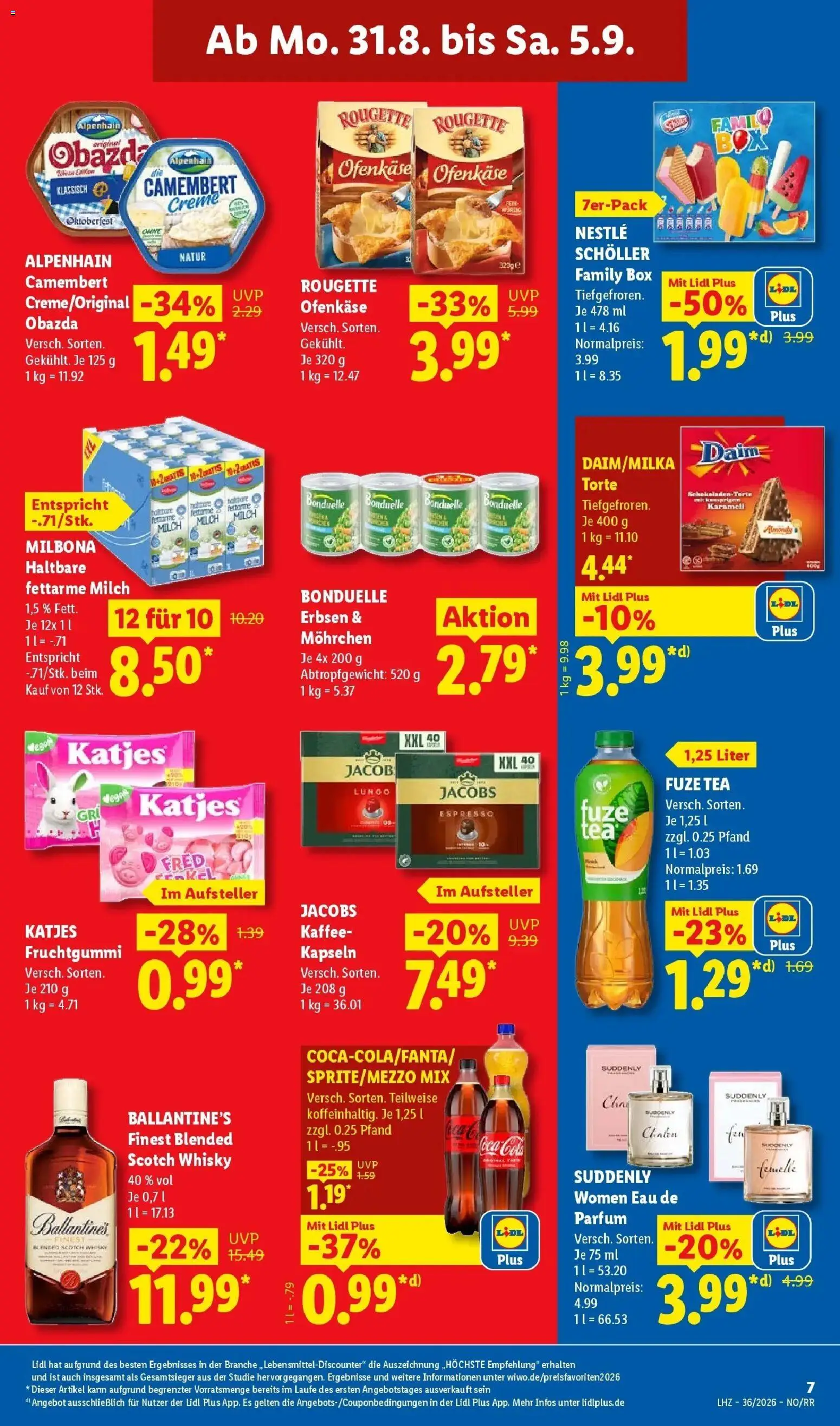 Lidl Prospekt Höxter (ab 31.08.2026) zum Blättern » Angebote | Seite: 15 | Produkte: Whisky, Milch, Katjes, Erbsen