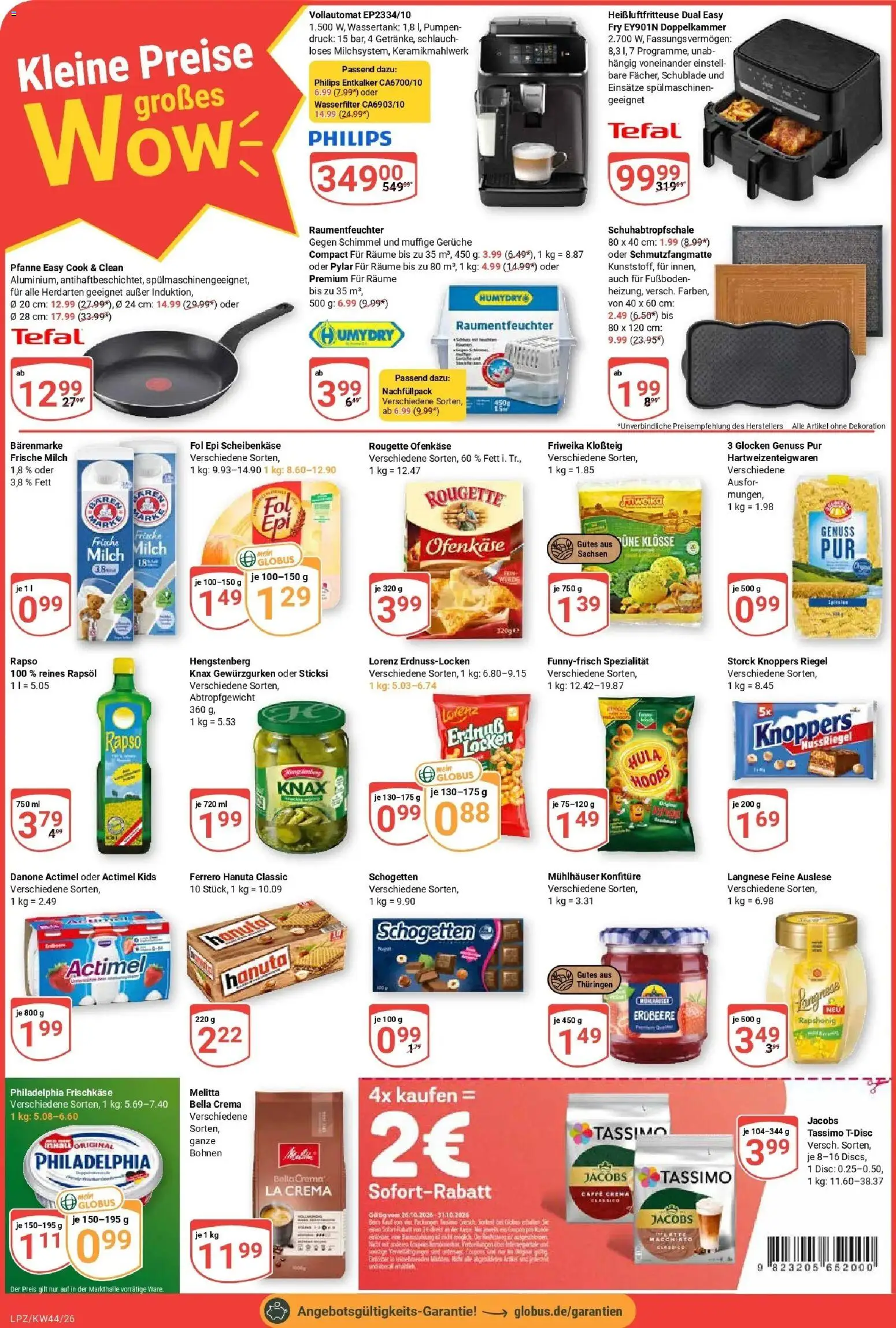 Globus Prospekt Leipzig – gültig ab 26.10.2026 | Seite: 2 | Produkte: Philips, Langnese, Heißluftfritteuse, Frischkase