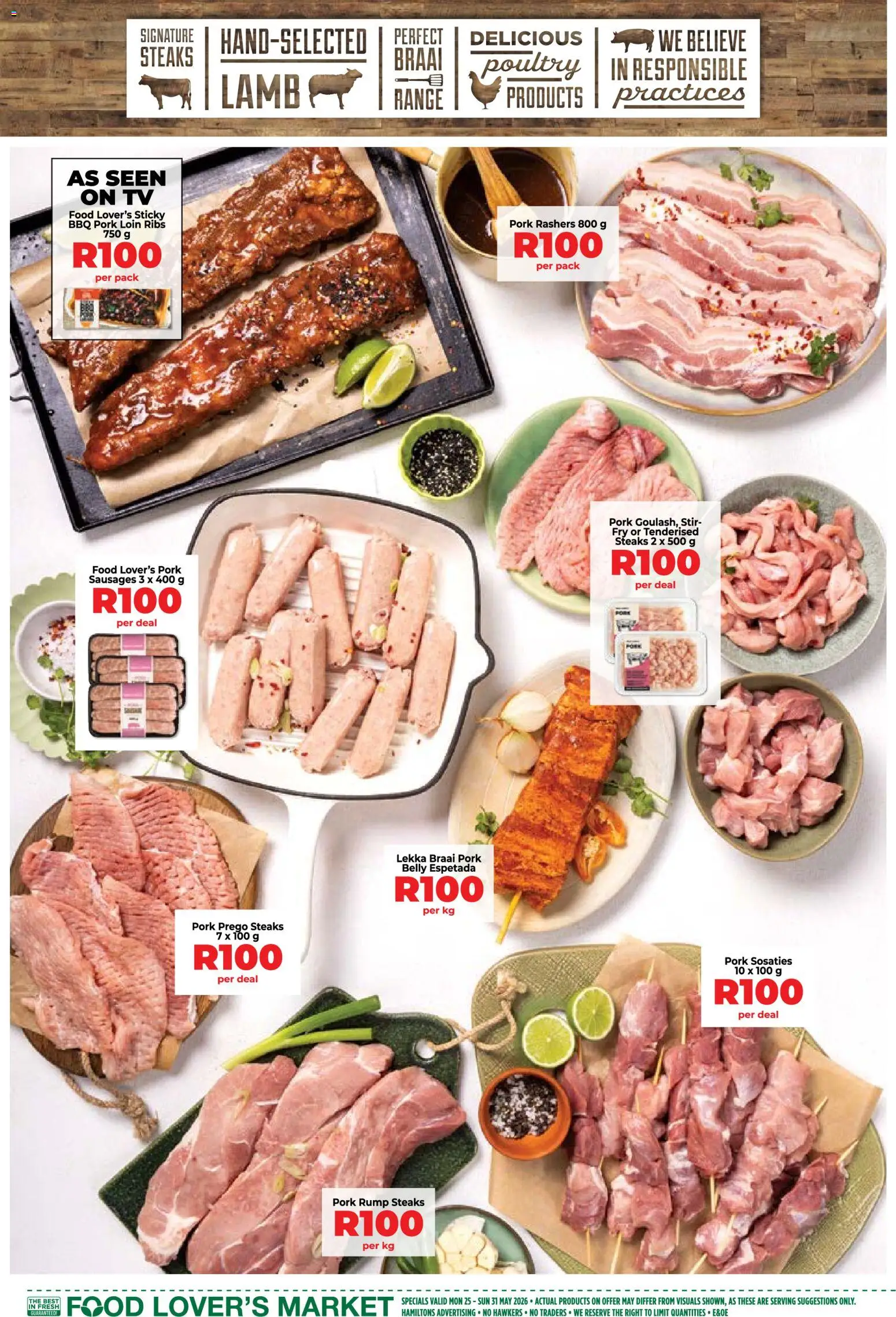 New Food Lover's Market catalogue – valid from 25.05.2026 | Page: 9 | Products: TV, Ribs, Limpiador íntimo, Pork