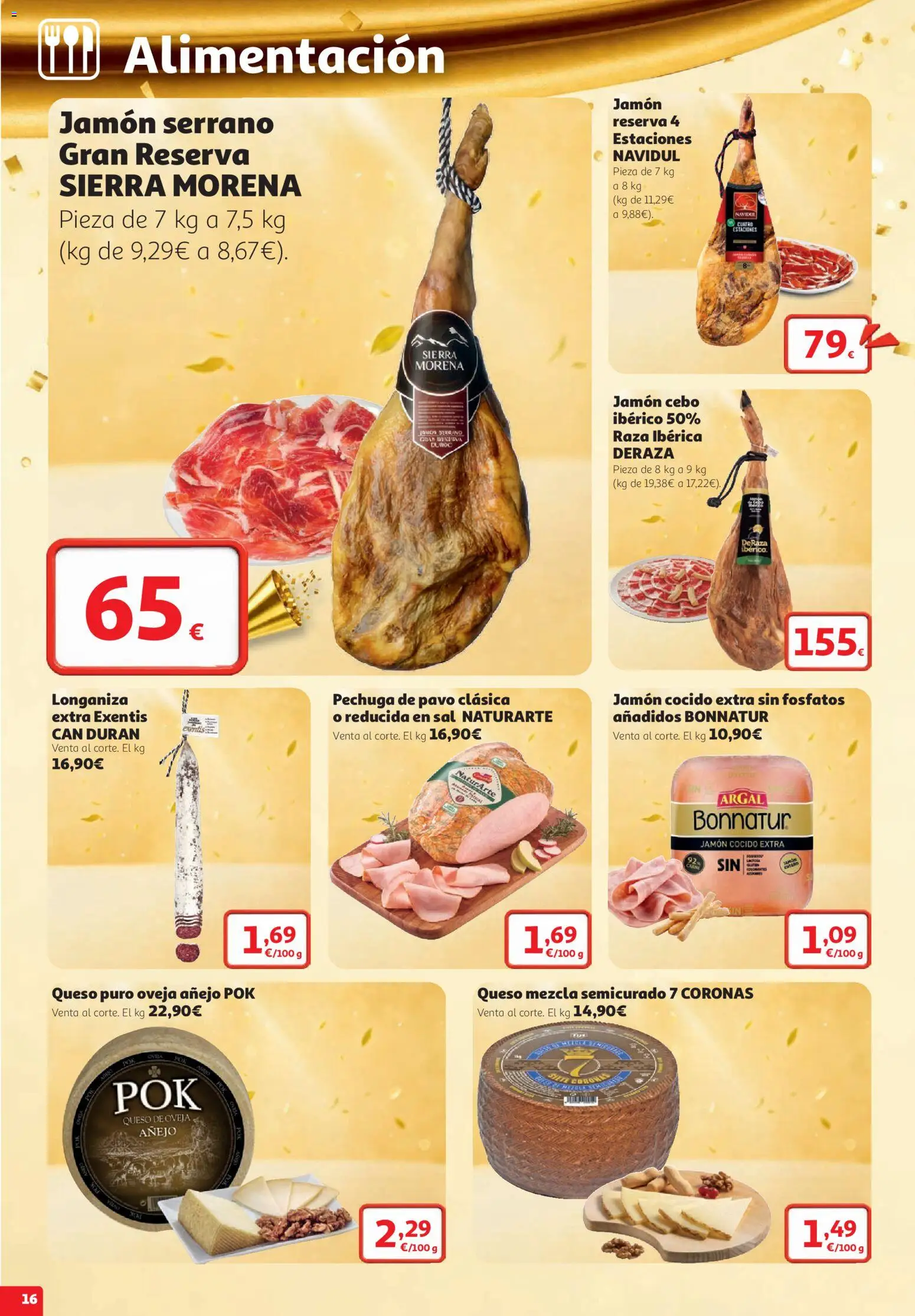 Alcampo folleto Reus │ válido desde el 22/10/2026 | Página: 16 | Productos: Queso de oveja, Jamón, Jamón cocido, Pavo