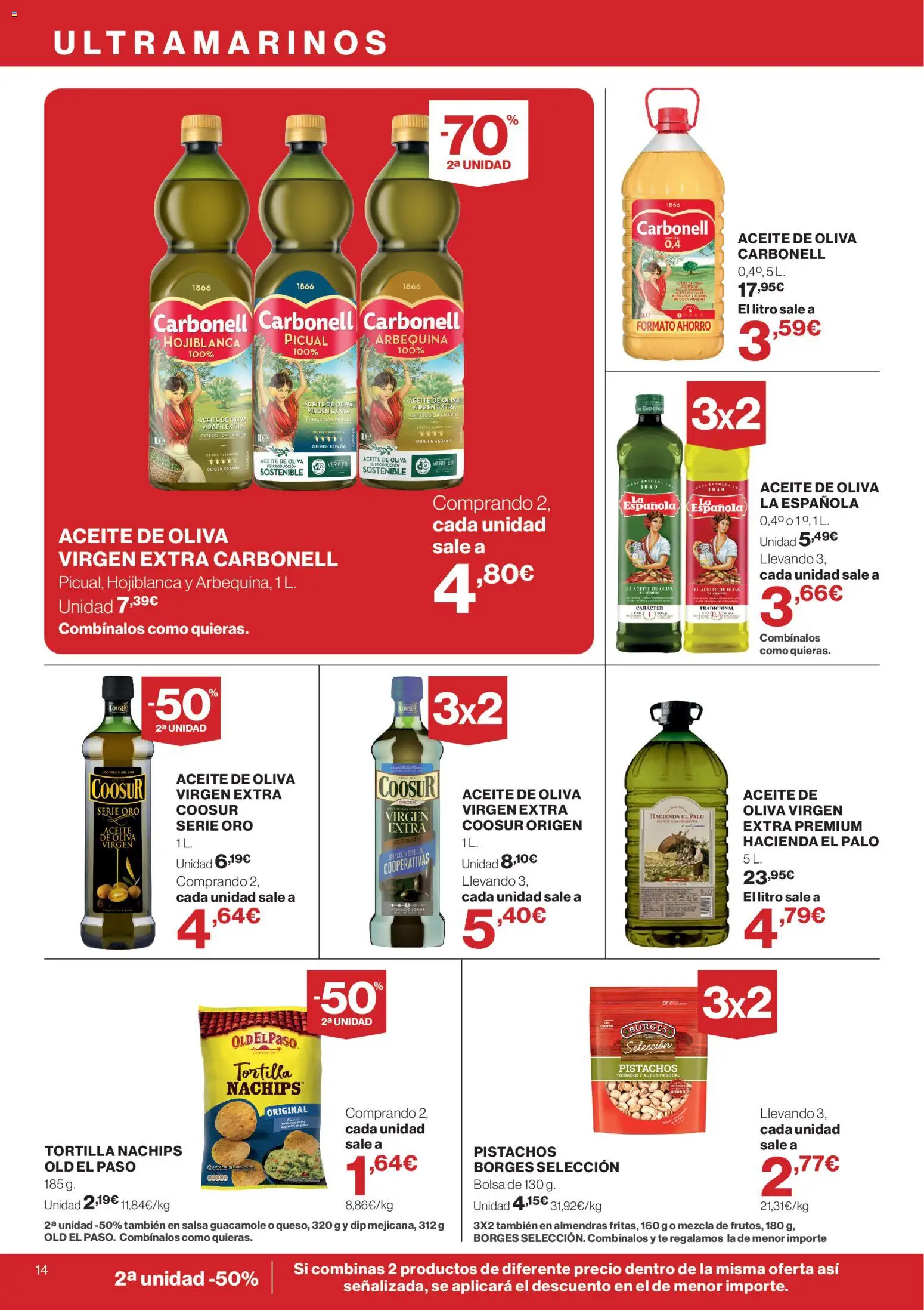 Supercor Canarias │ válido desde el 28/10/2026 | Página: 14 | Productos: Aceite de oliva, Aceite de oliva virgen extra, Bolsa, Almendras