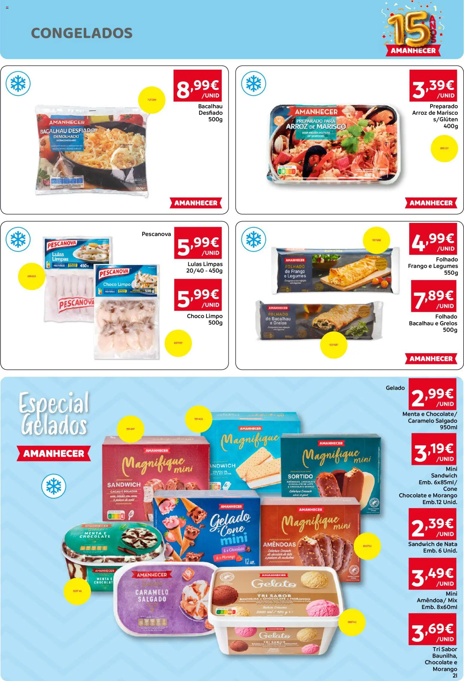 Amanhecer Folheto Madeira │ válido de 23/07/2026 | Página: 7 | Produtos: Amêndoas, Bacalhau, Lulas, Arroz