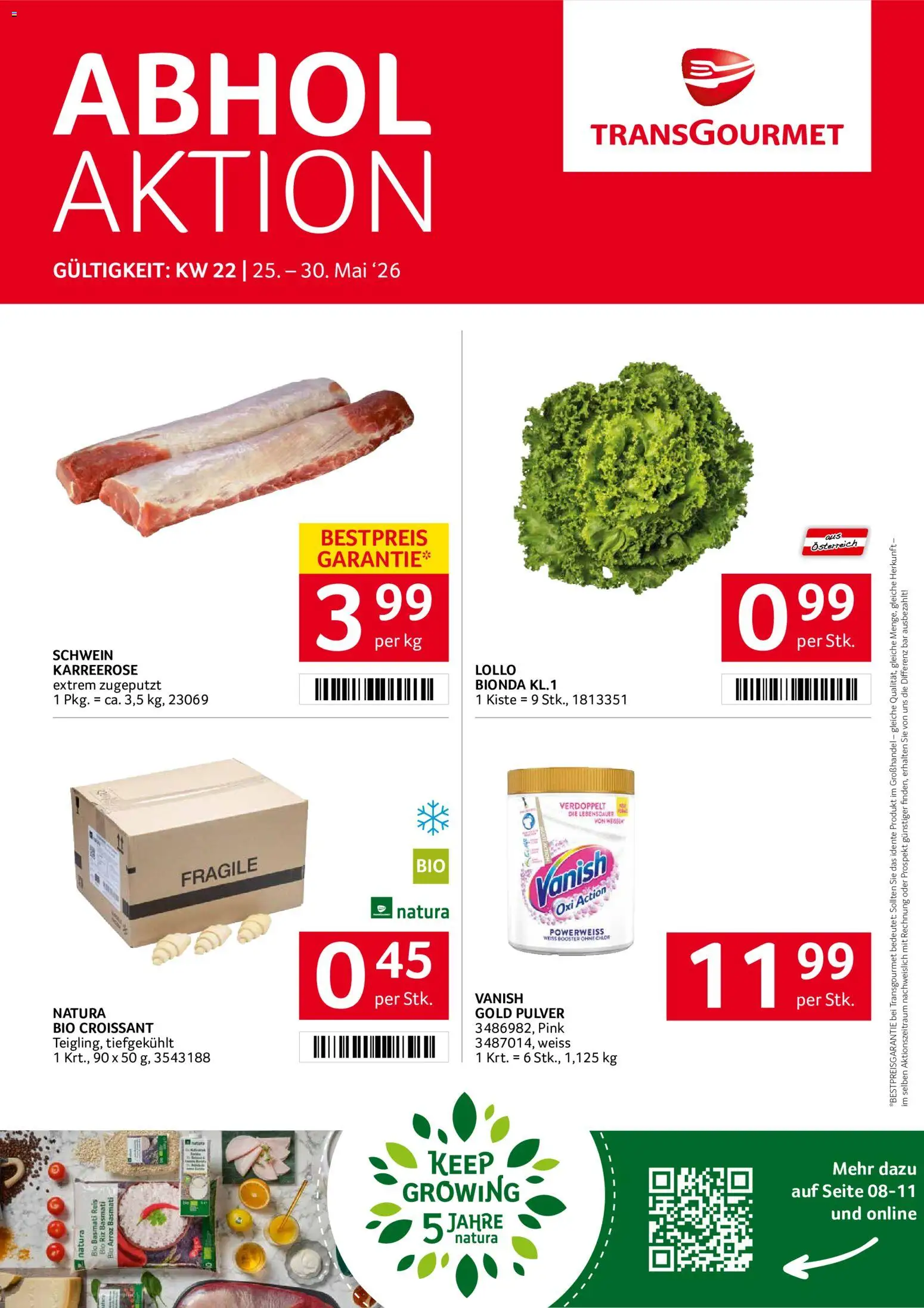 Transgourmet Flugblatt gültig ab 25.05.2026 | Seite: 1 | Produkte: Reis