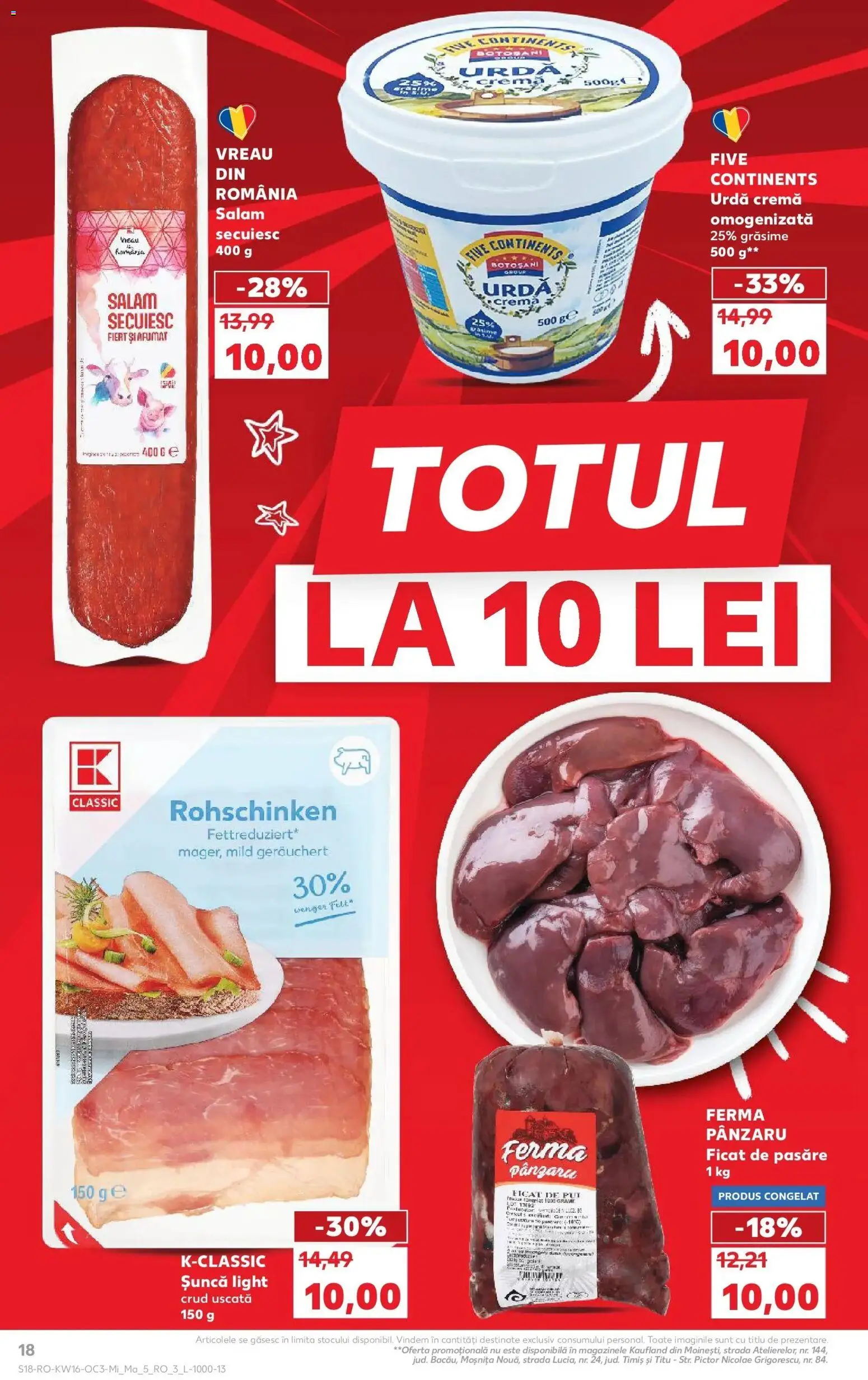 Noul catalog Kaufland – valabil de la 15.04.2026 | Pagină: 18 | Produse: Hacıyatmaz Kedi Oyuncağı, Cremă, Salam, Șuncă