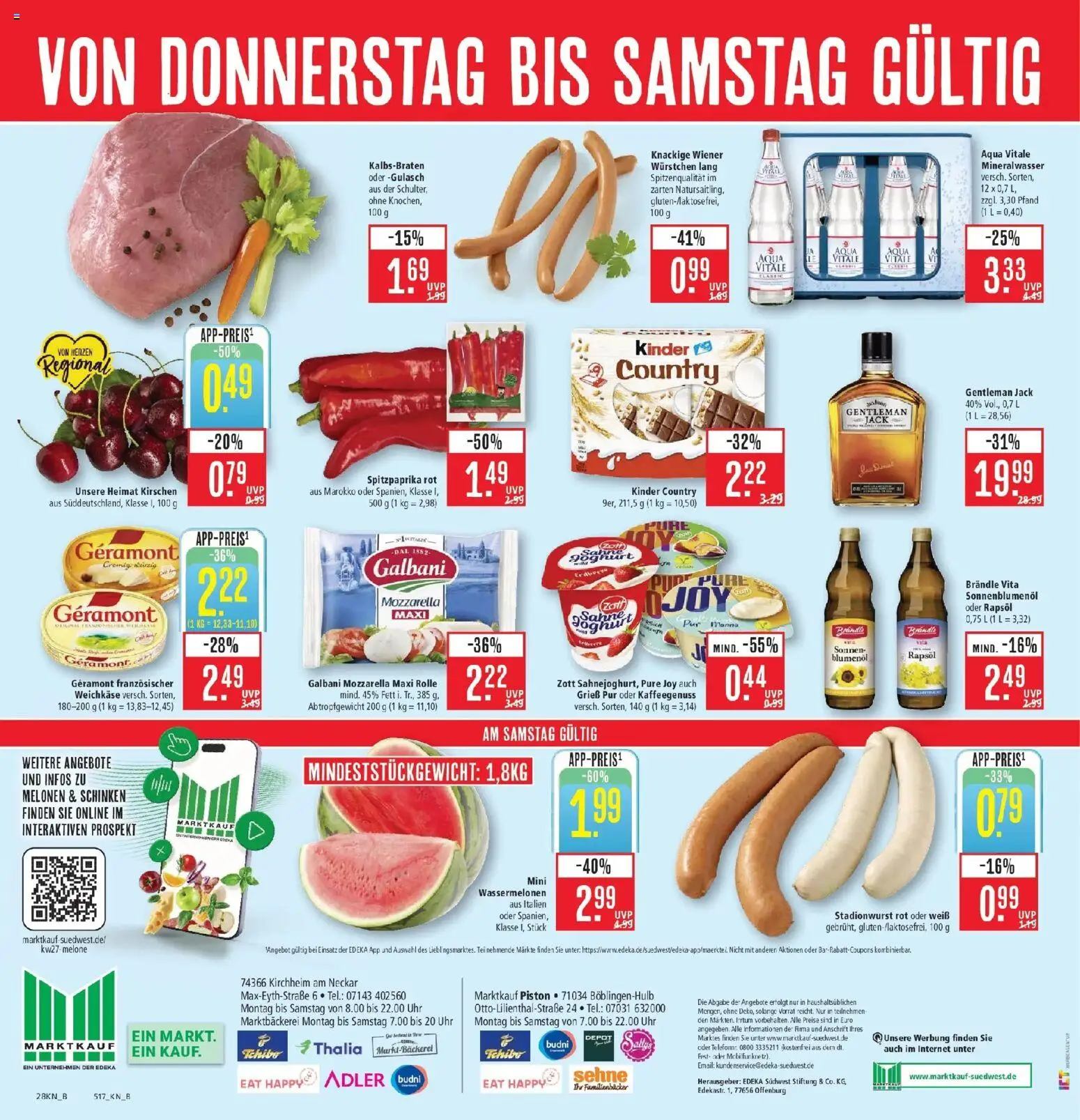 Marktkauf Prospekt Böblingen – gültig ab 29.06.2026 | Seite: 34 | Produkte: Geramont, Mozzarella, Gulasch, Uhr