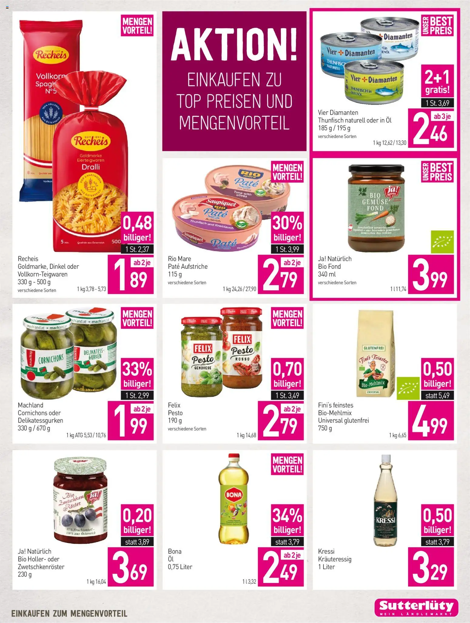 Sutterlüty Flugblatt gültig ab 22.10.2026 | Seite: 21 | Produkte: Gurken, Gemüse, Knoblauch, Öl