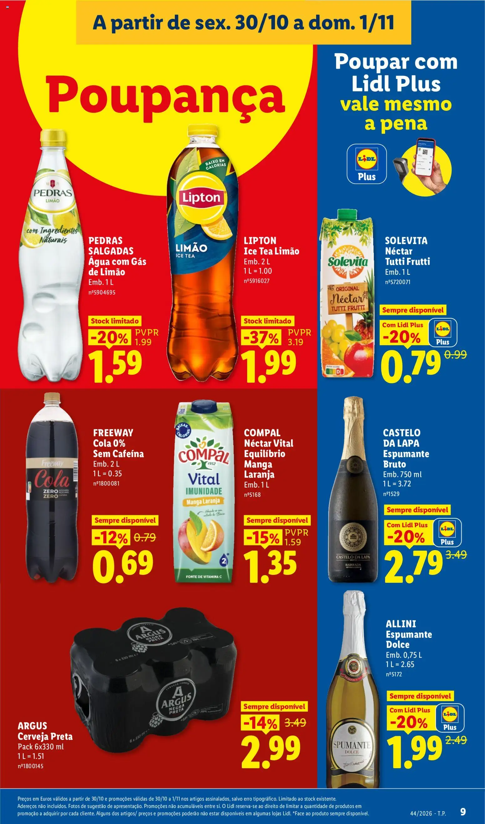 Lidl Promoções Fim de Semana │ válido de 30/10/2026 | Página: 9 | Produtos: Espumante, Manga, Ingredientes, Cerveja