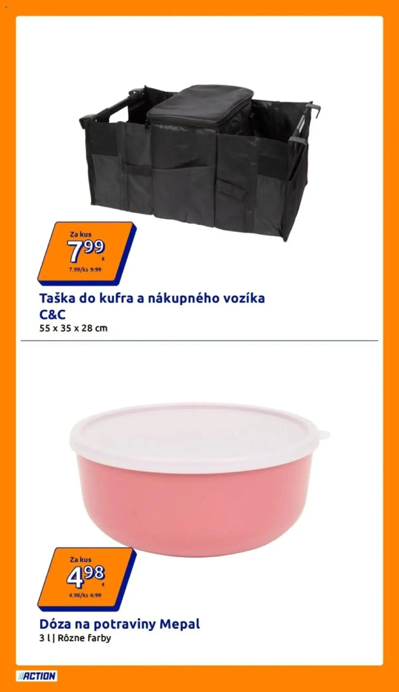 Nové Action akcie – leták je platný od 08.07.2026 | Strana: 15 | Produkty: Taška