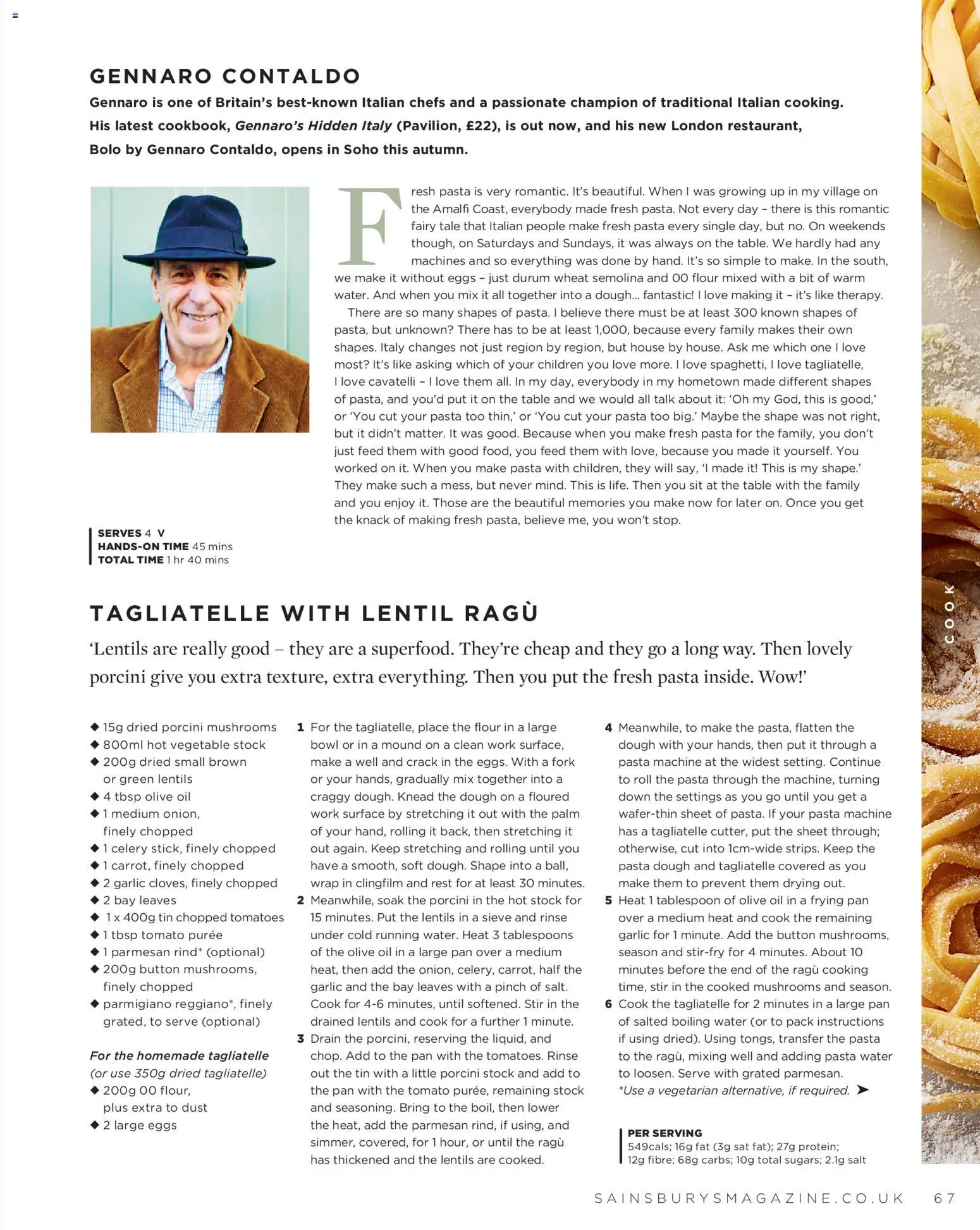 {H1} | Page: 67 | Products: Flour, Fork, Pasta machine, Tomato