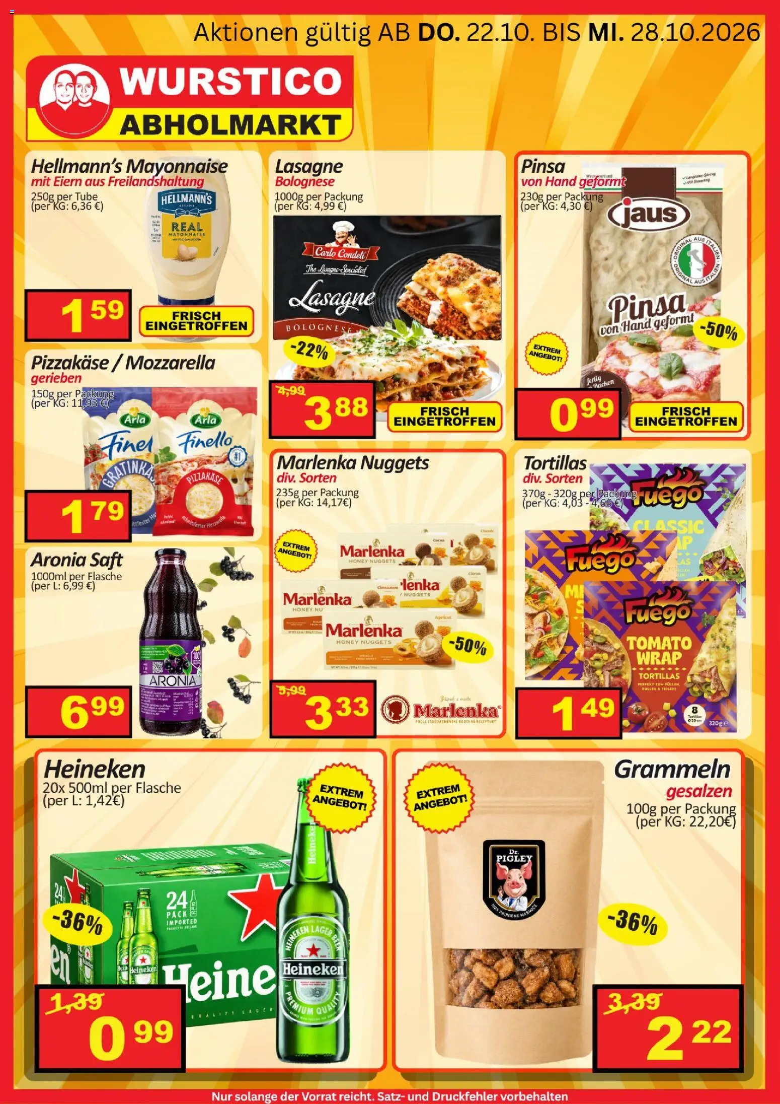 Wurstico Abholmarkt Flugblatt 2 gültig ab 22.10.2026 | Seite: 4 | Produkte: Mayonnaise, Saft