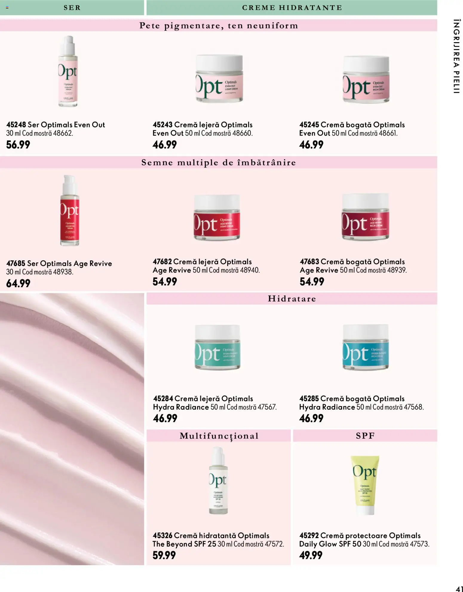 Noul catalog Oriflame – valabil de la 30.09.2026 | Pagină: 41 | Produse: Cremă hidratantă, Cremă