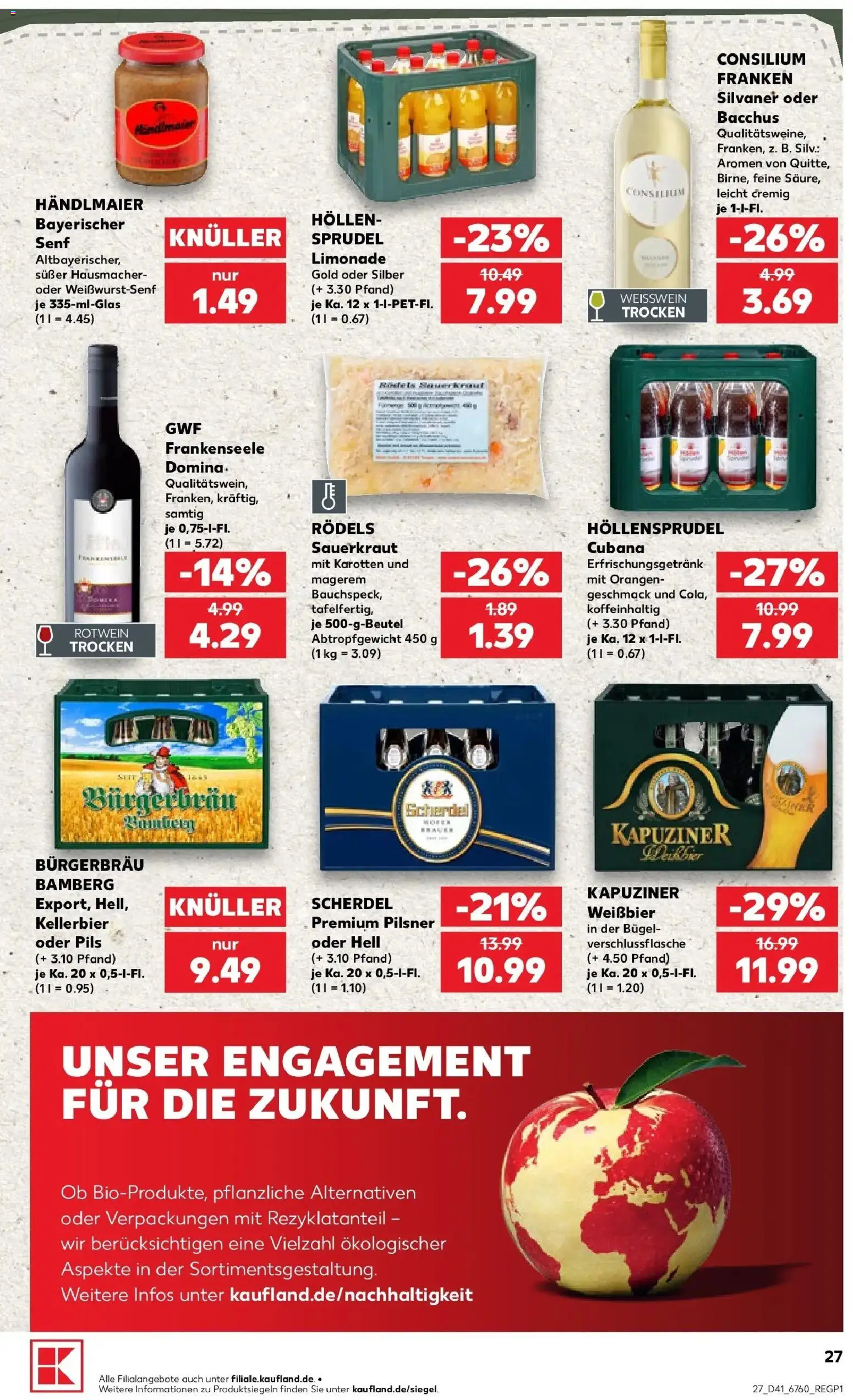 Prospekt Kaufland ab 05.10.2026 » Angebote Online zum Blättern | Seite: 37 | Produkte: Weißwein, Weißbier, Rotwein, Orangen