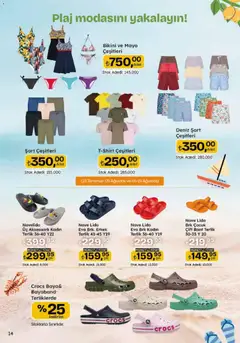 23 Temmuz 2026 tarihinden itibaren geçerli olan Migros kataloğu önizlemesi | Sayfa: 118 | Ürünler: Şort, Mayo, Terlik, Bant
