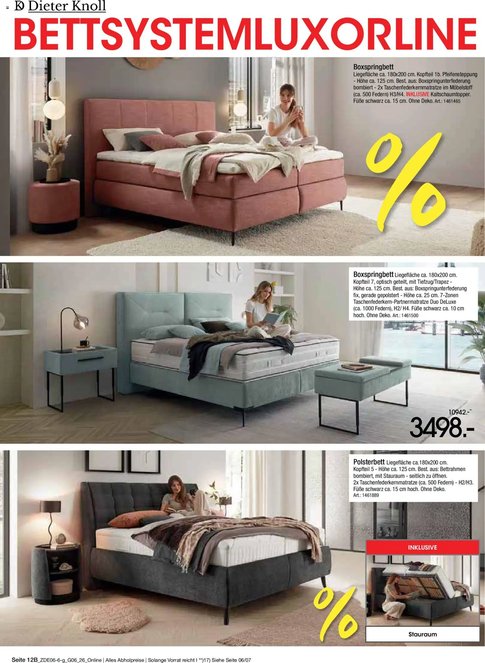 Zurbrüggen Mega Sparpreise – gültig ab 08.06.2026 | Seite: 32 | Produkte: Boxspringbett, Polsterbett
