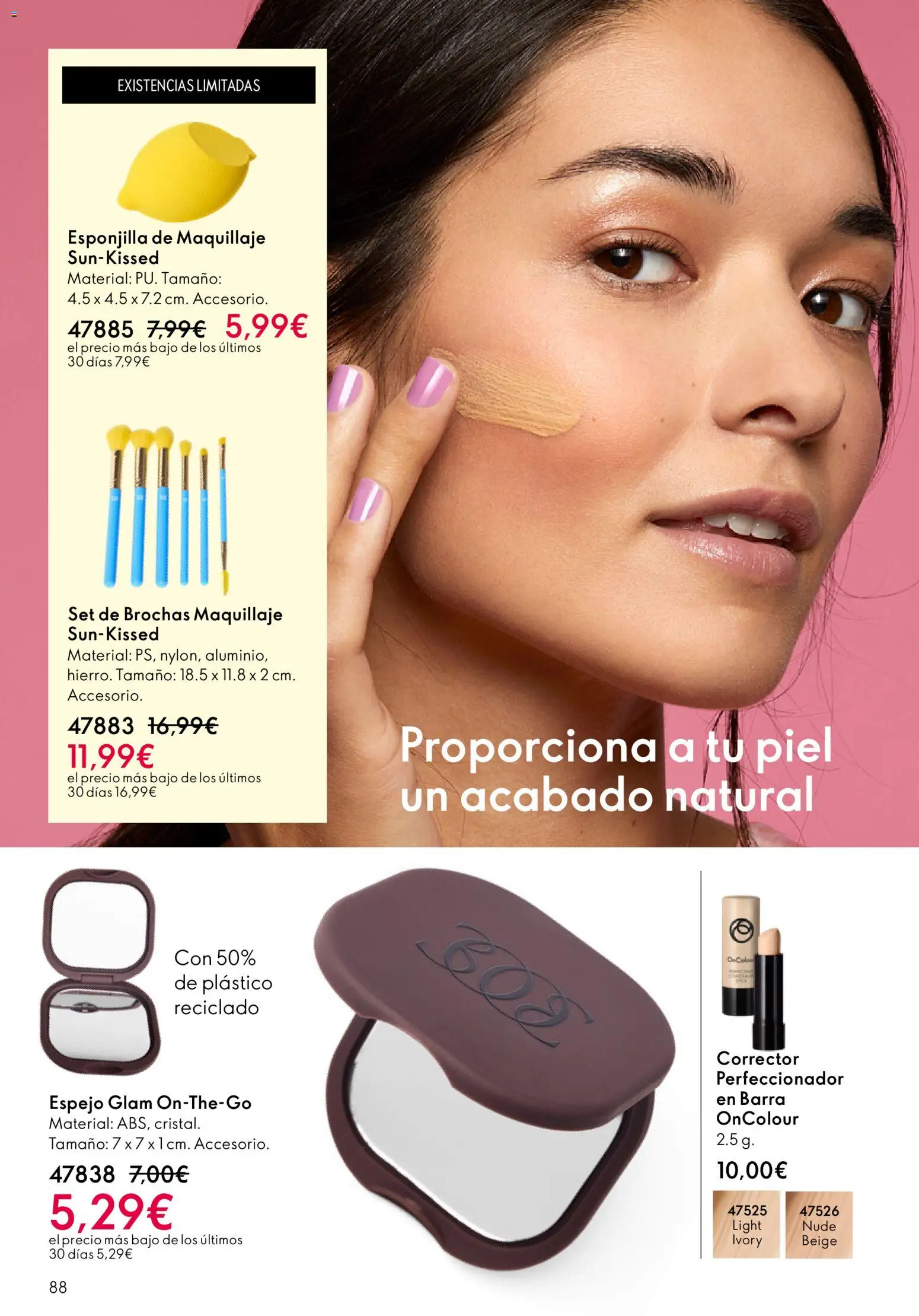 Oriflame - Catálogo Campaña 4 │ válido desde el 11.03.2026 | Página: 88 | Productos: Maquillaje, Corrector, Set de brochas, Espejo