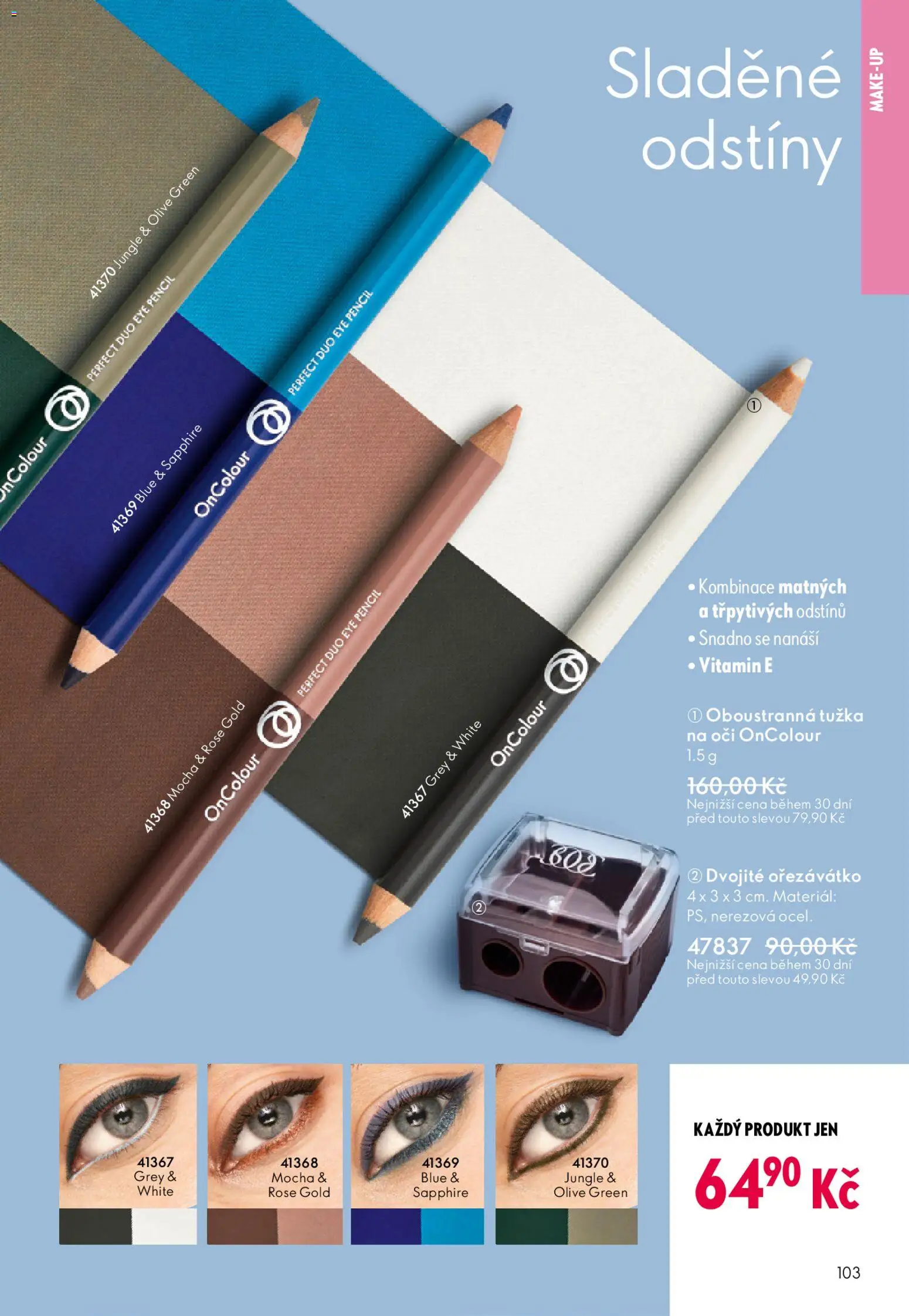 Oriflame katalog č. 05/2026 od 25.03.2026 | Strana: 103 | Produkty: Makeup, Ořezávátko, Tužka, Tužka na oči
