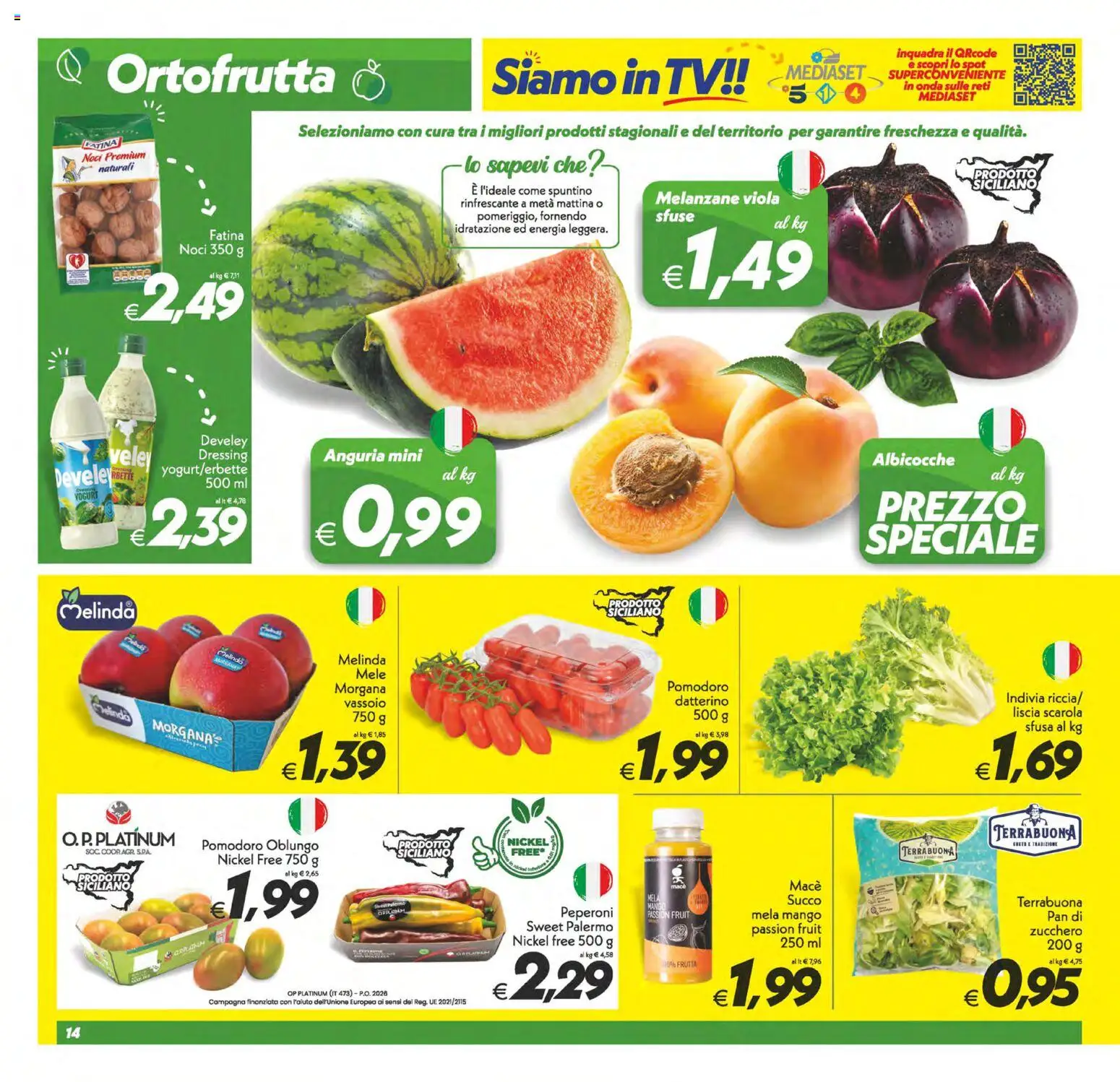 Volantino SuperConveniente del 29.05.2026 | Pagina: 14 | Prodotti: Yogurt, Mele, Zucchero, Vassoio