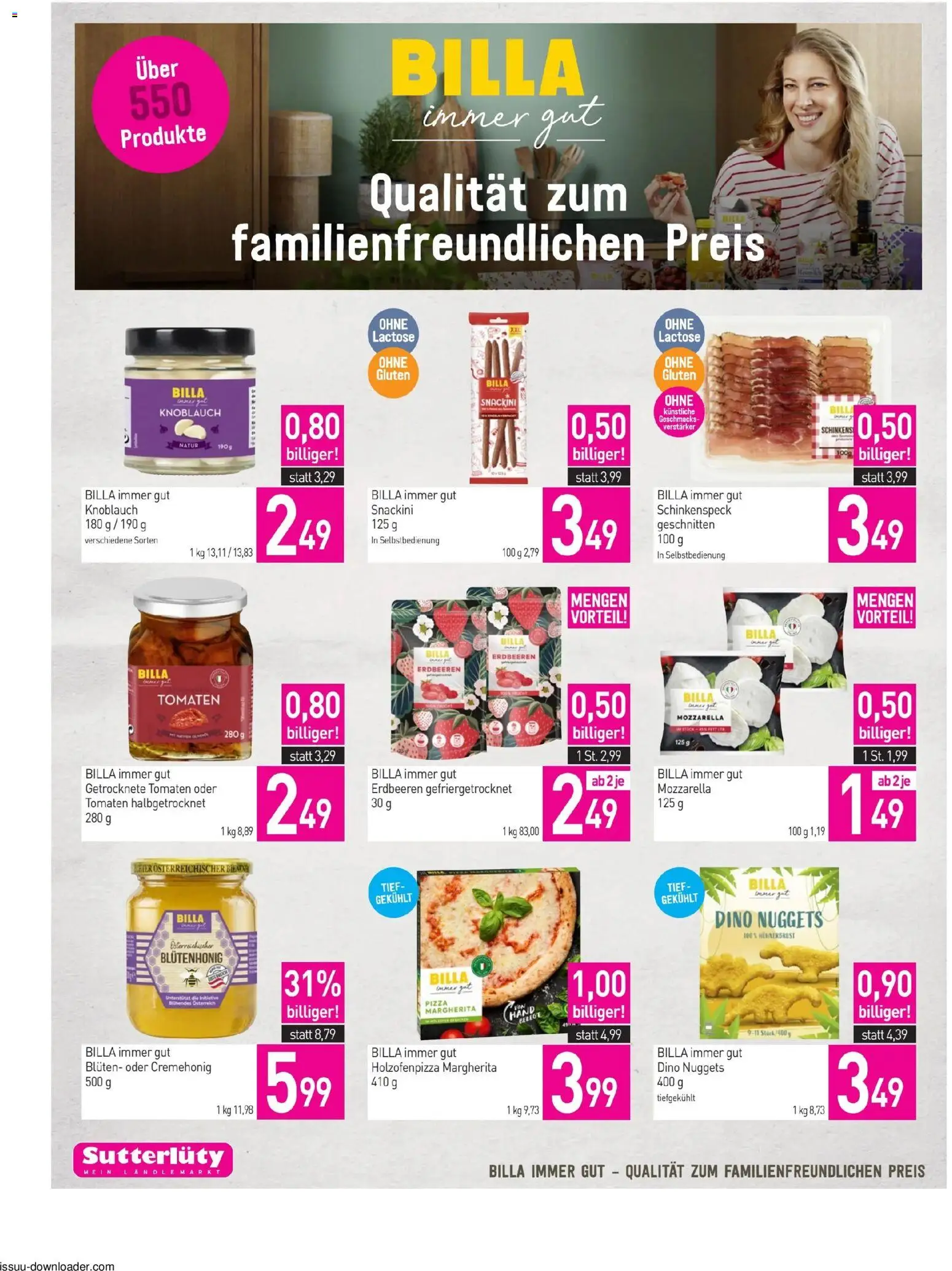 Sutterlüty Flugblatt gültig ab 07.05.2026 | Seite: 16 | Produkte: Erdbeeren, Knoblauch, Pizza, Tomaten