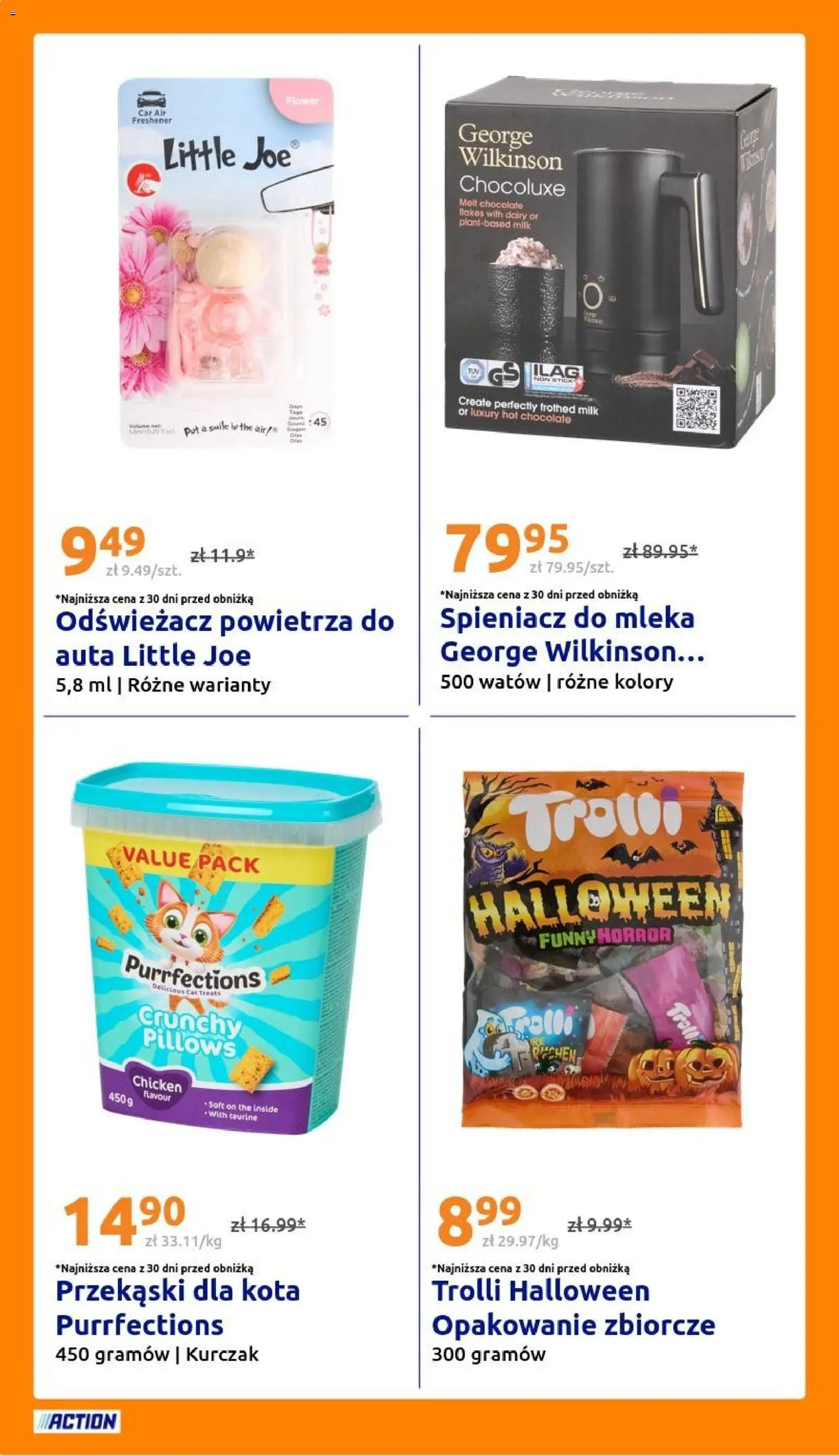Action gazetka od 07.10.2026 | Strona: 30 | Produkty: Kurczak, Przekąski, Odświeżacz powietrza, Spieniacz do mleka