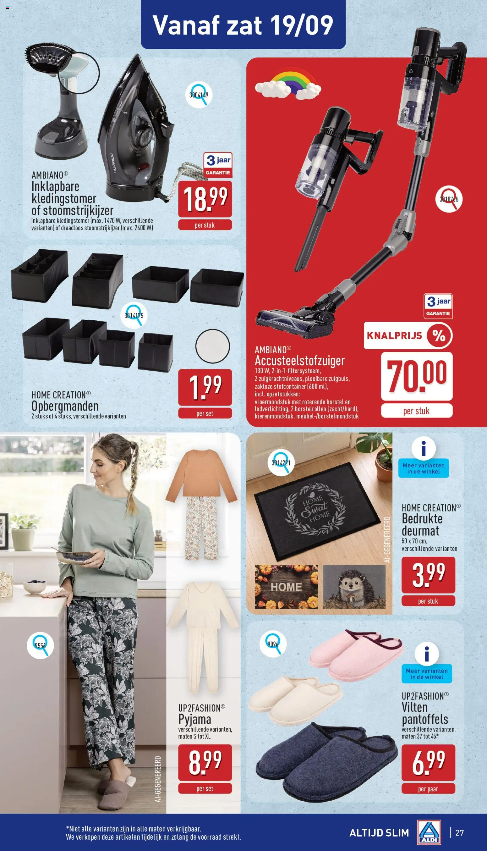 {H1} | Pagina: 27 | Producten: Slippers, Deurmat, Borstel, Pyjama