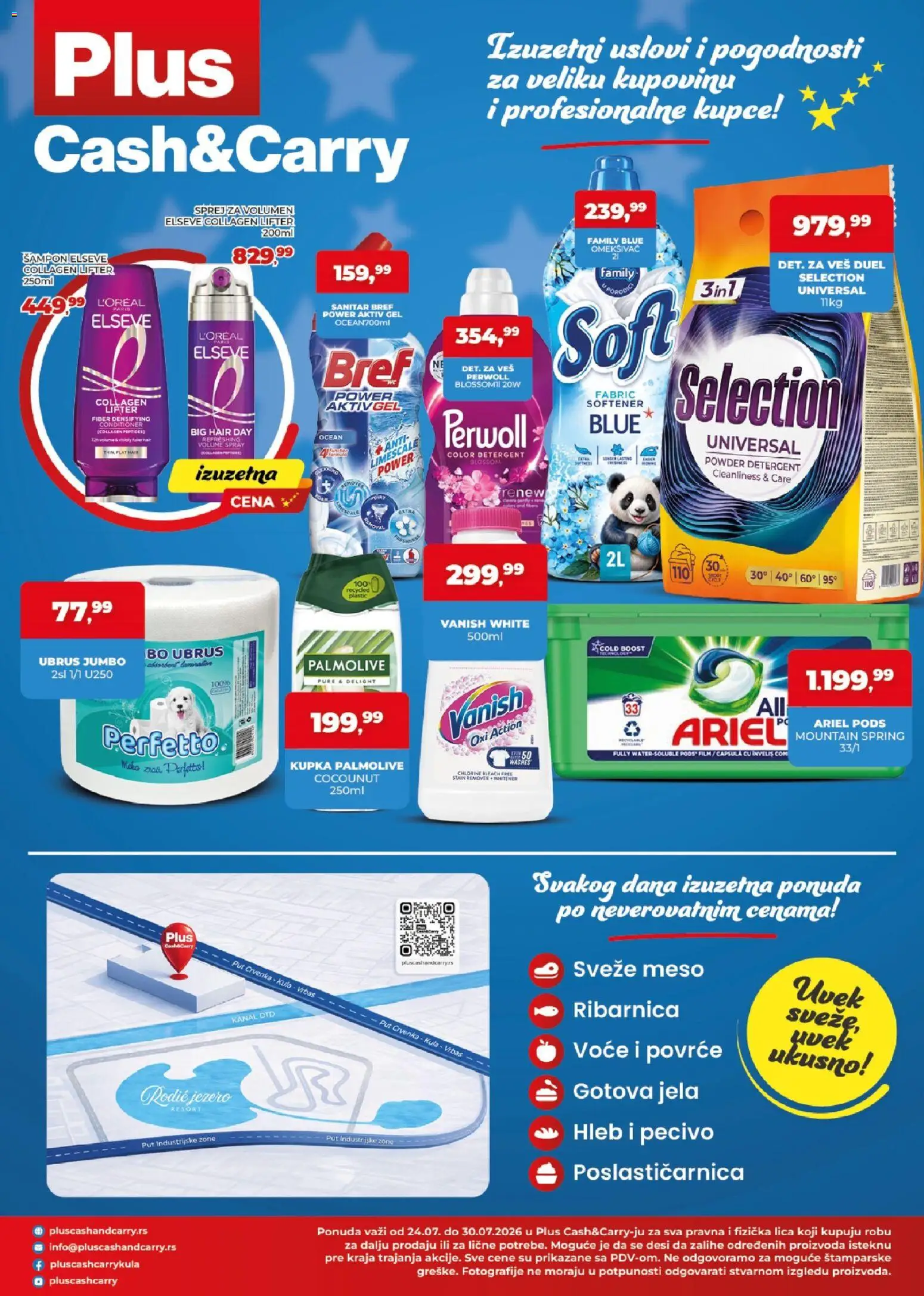 Plus Cash & Carry katalog - važi od 24.07.2026 | Strana: 4 | Proizvode: Bref, Ubrus, Hleb, Pecivo