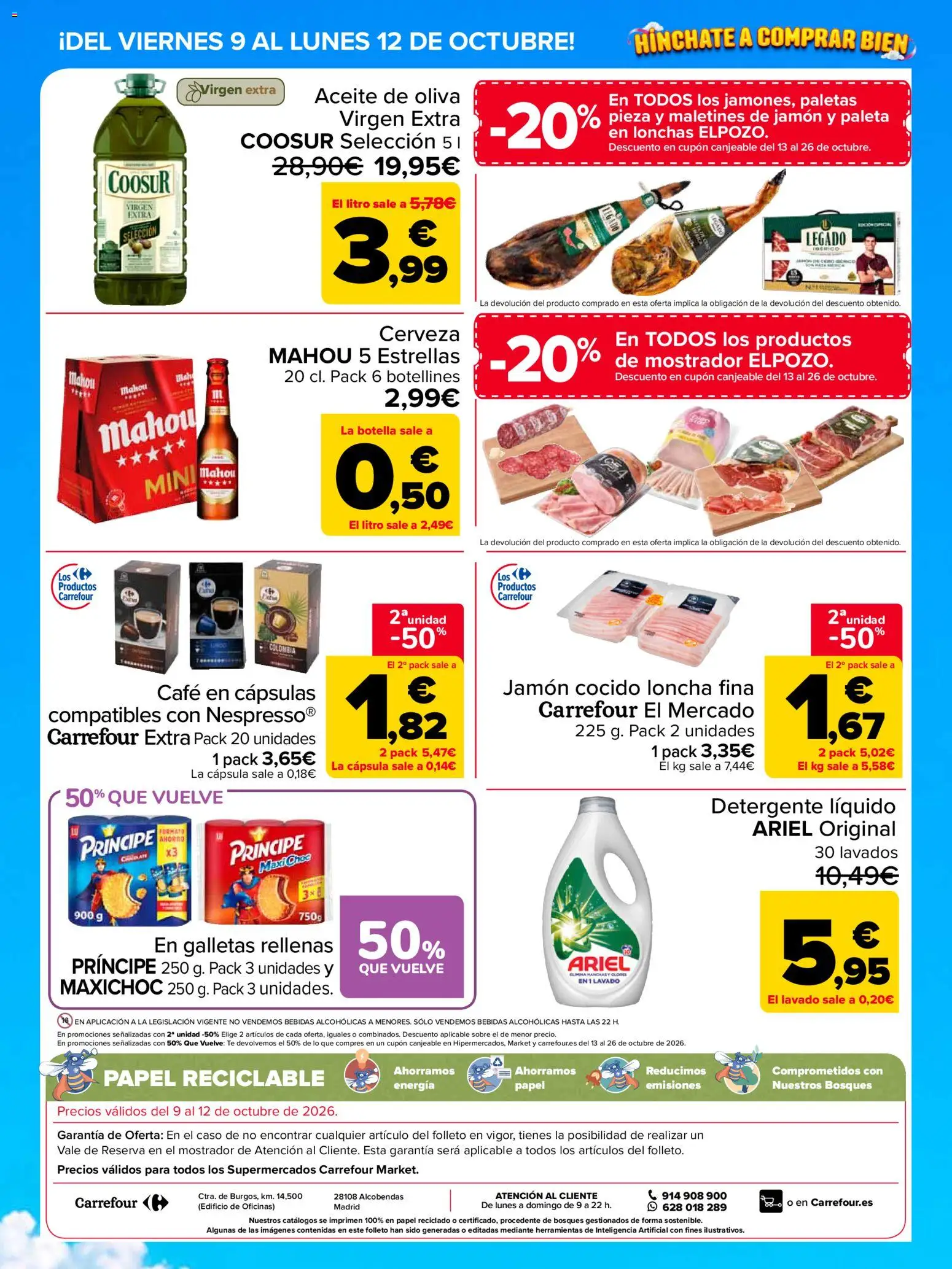 Carrefour Market Precio Imbatible │ válido desde el 09/10/2026 | Página: 2 | Productos: Aceite, Jamón, Galletas, Aceite de oliva