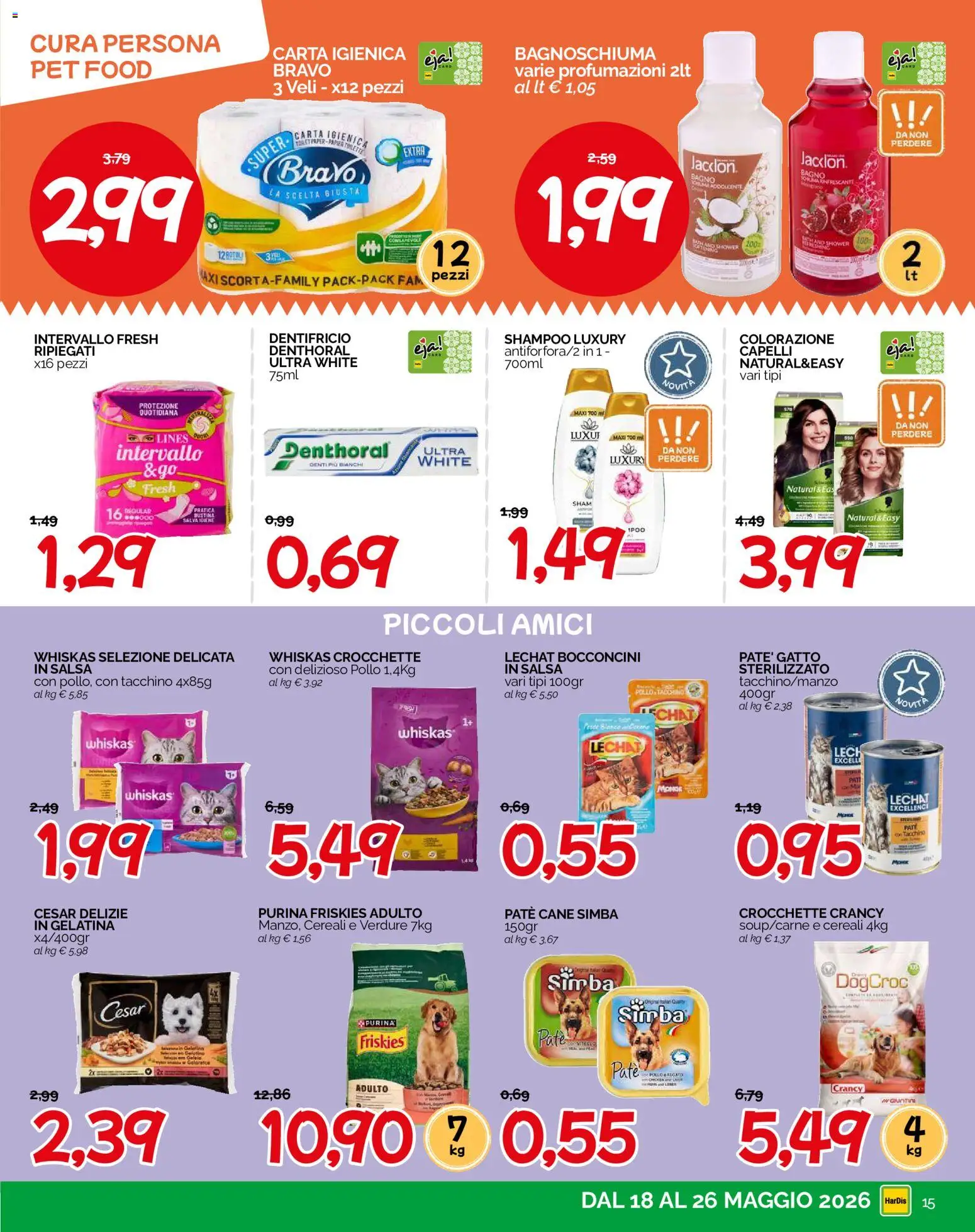 Volantino HarDis del 18.05.2026 | Pagina: 15 | Prodotti: Paté, Verdure, Salsa, Bagno