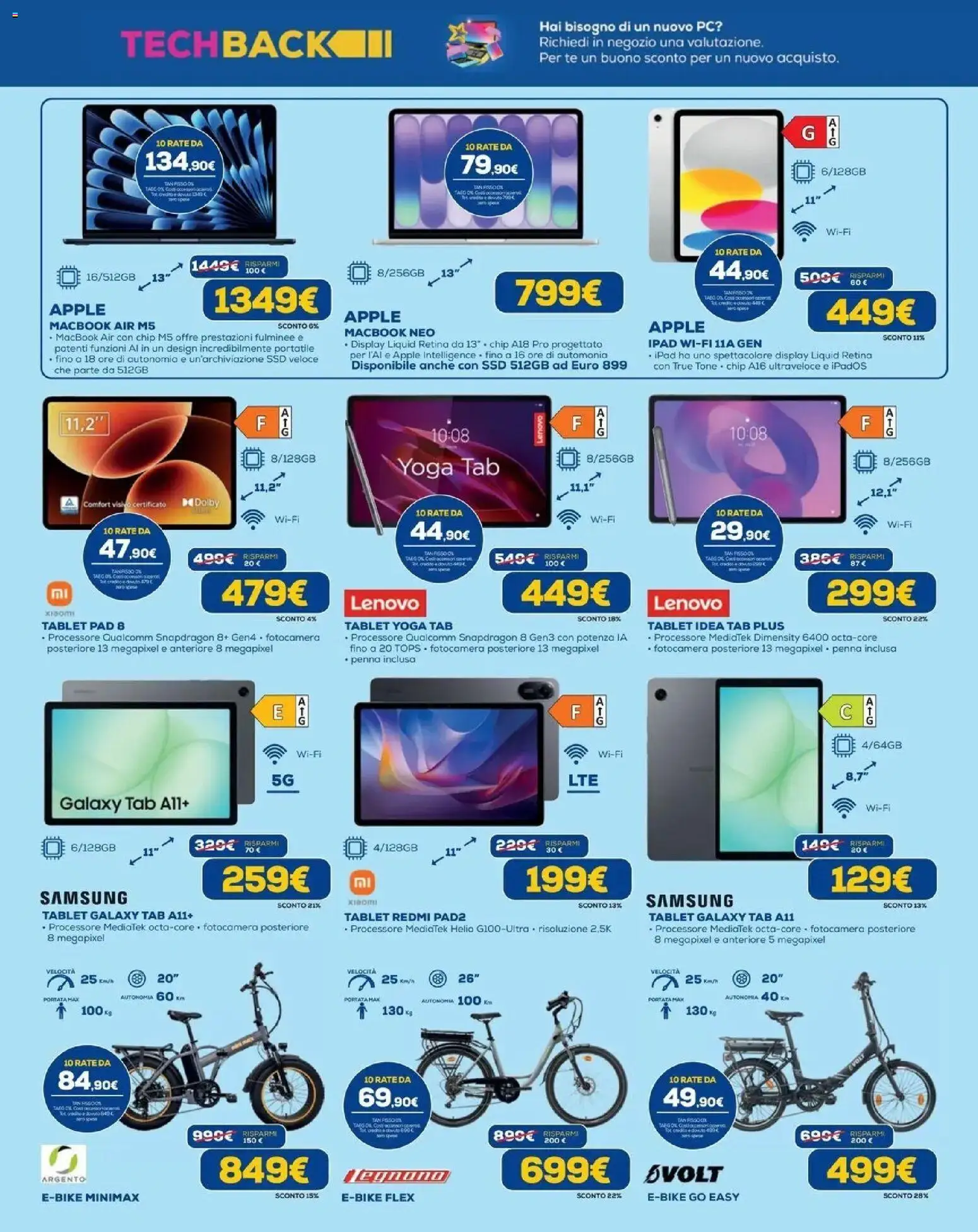 Volantino Euronics del 30/07/2026 | Pagina: 7 | Prodotti: PC, Fotocamera, Ipad, Samsung
