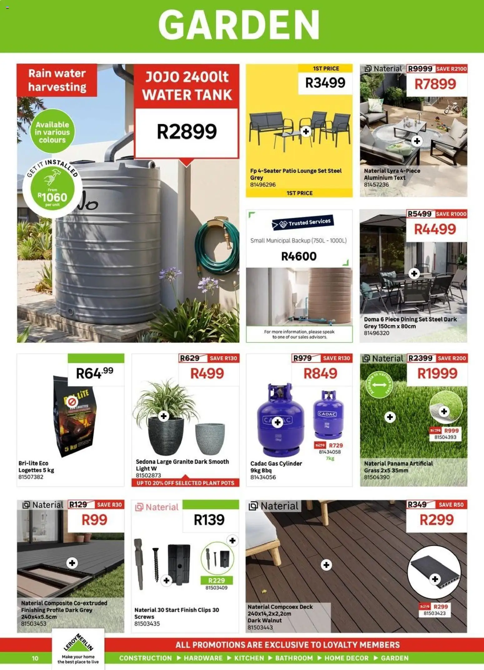 New Leroy Merlin catalogue – valid from 01/07/2026 | Page: 10 | Products: Tank, Pots, Light, Water